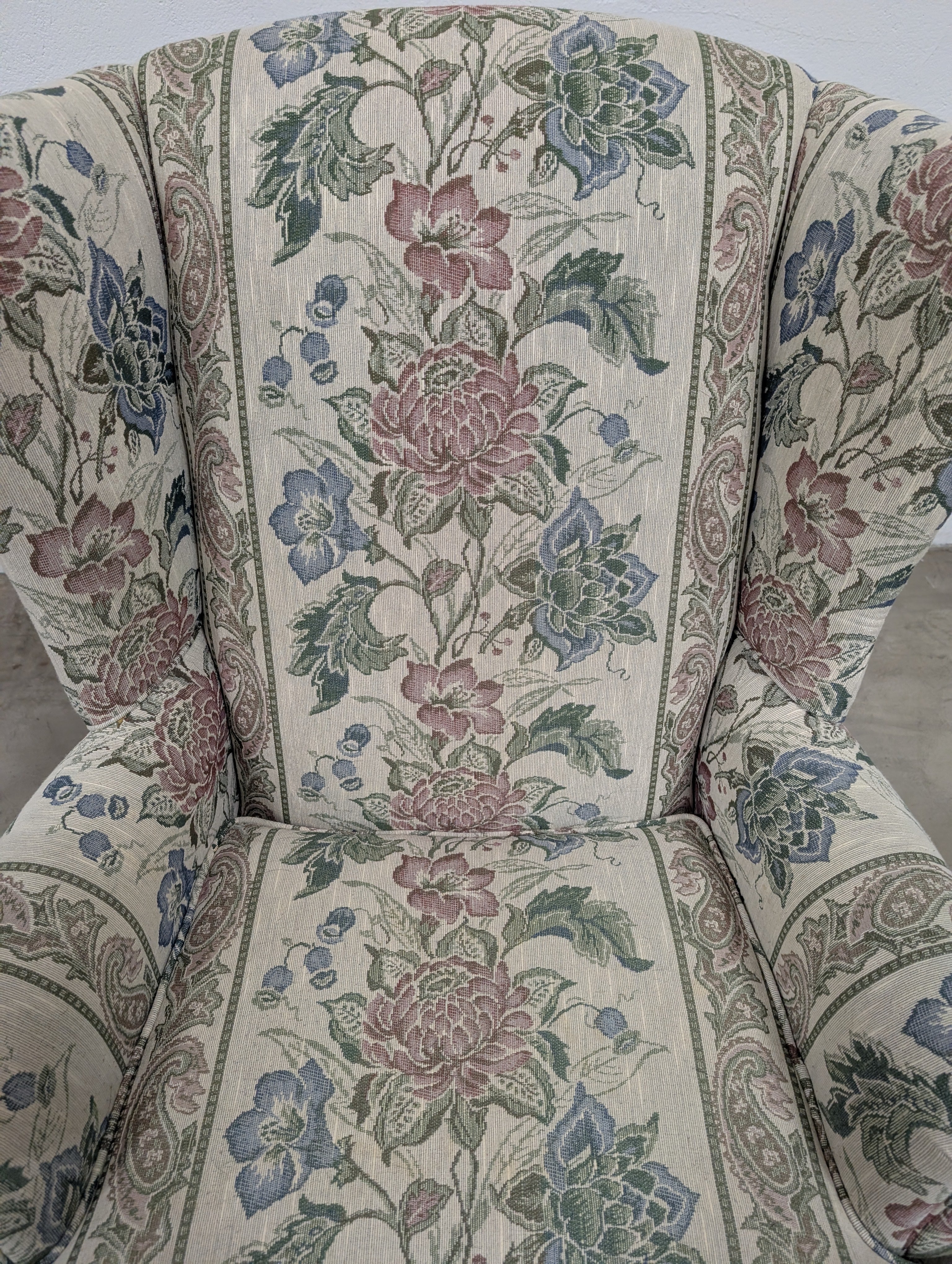 Floral Wingback Armchair