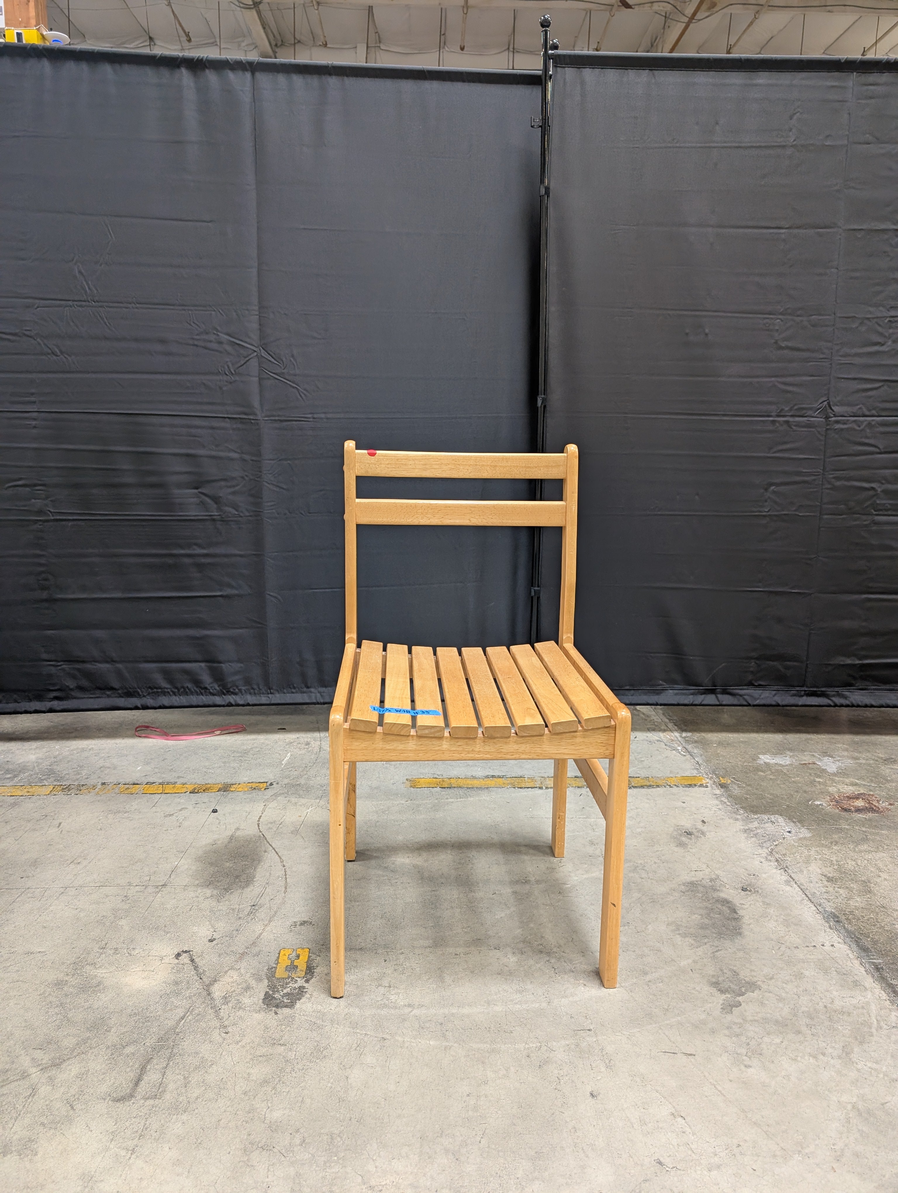 Slatted Seat Dining Chair in Light Wood