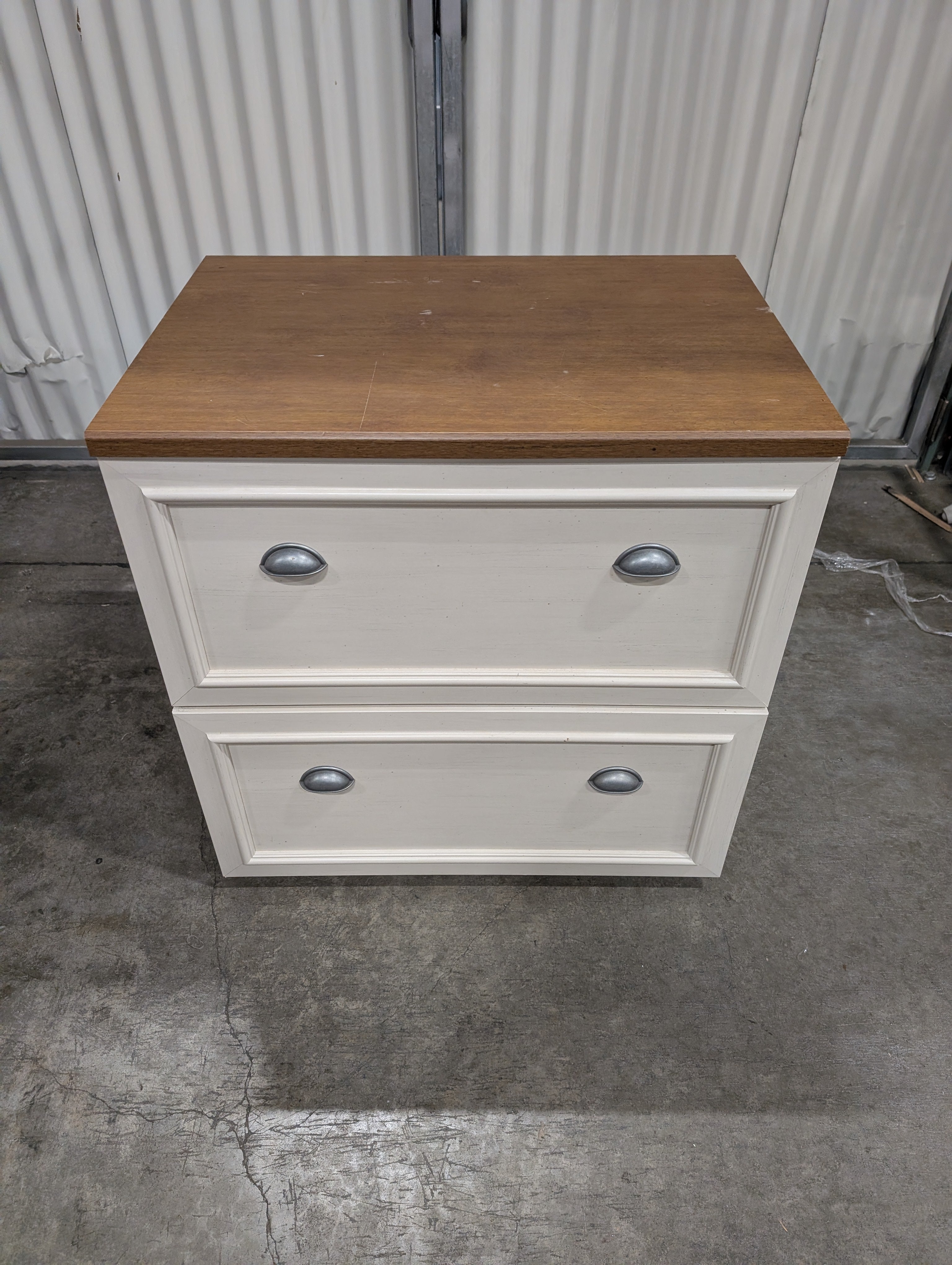 Bush Furniture Two-Drawer Filing Cabinet with Contrasting Top