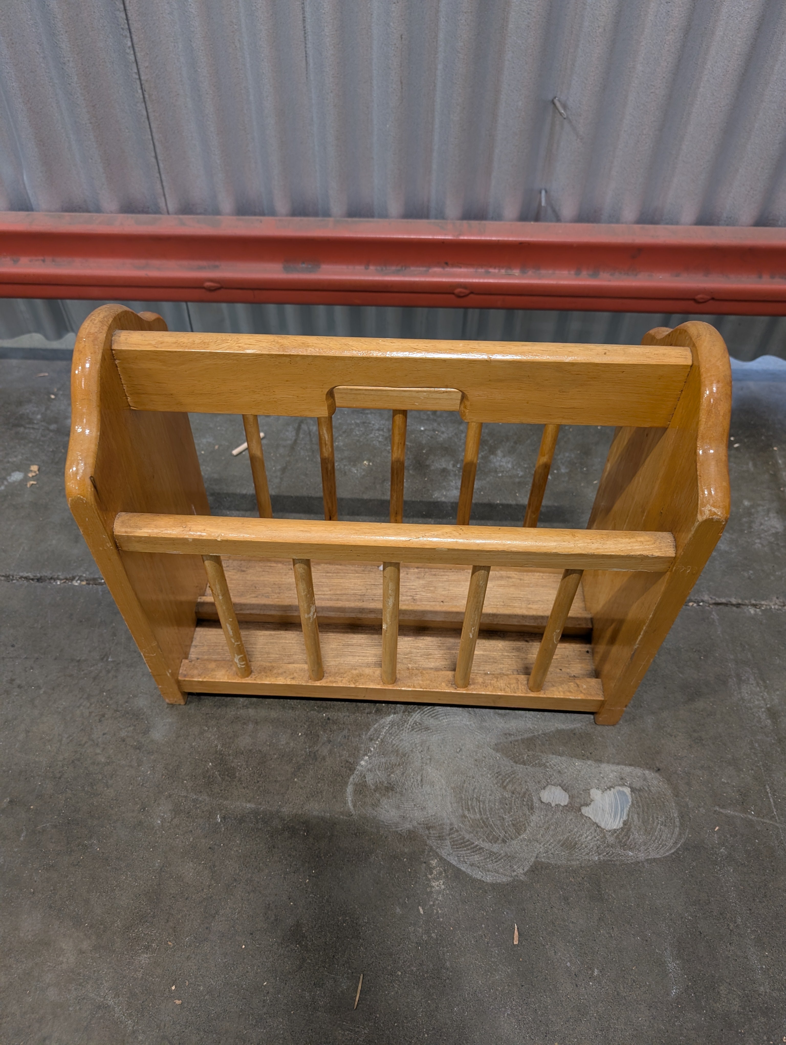 Mid-Century Modern Wood Magazine Rack