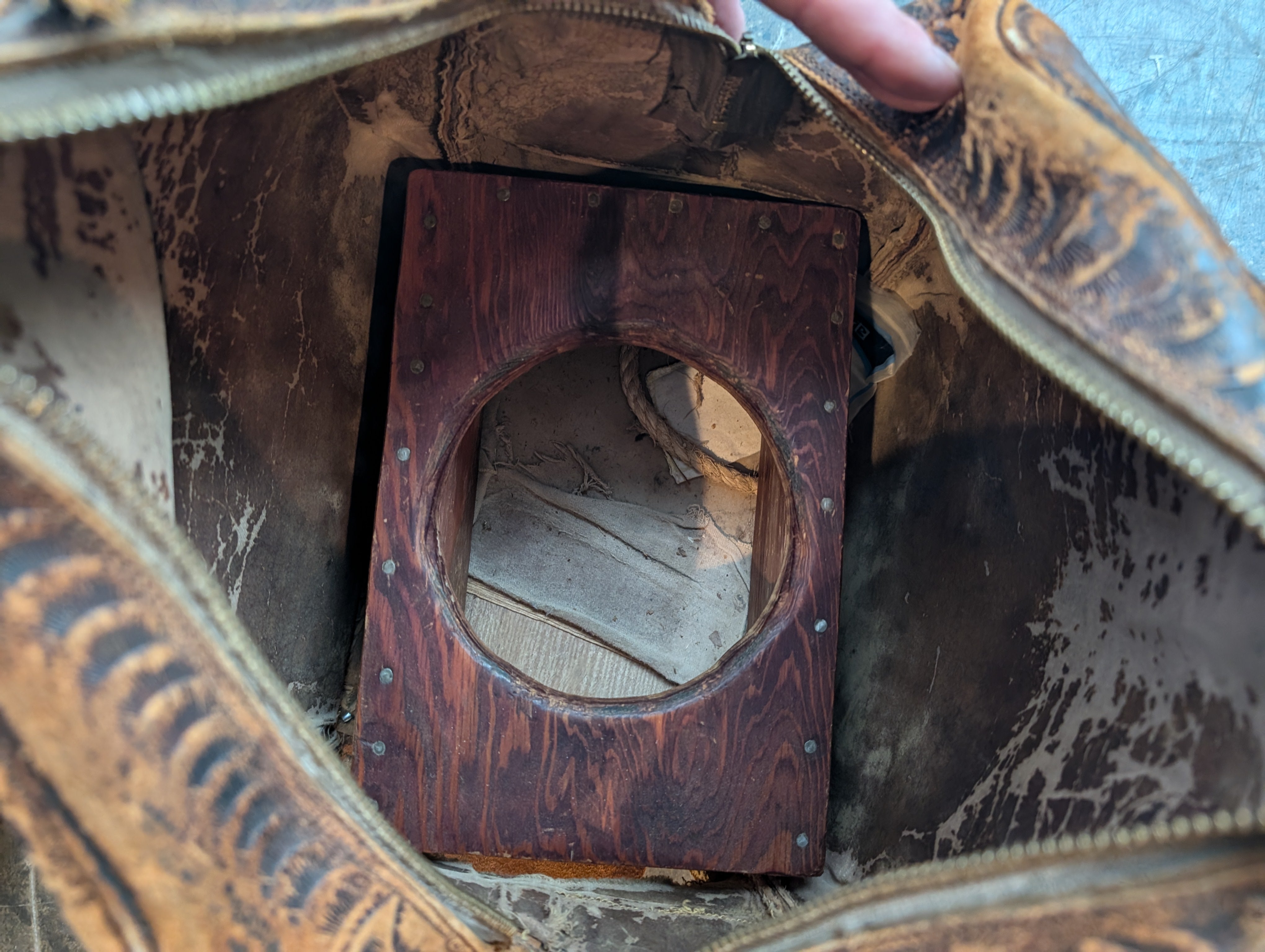 Ebonite Bowling Ball with Textured Brown Carry Bag