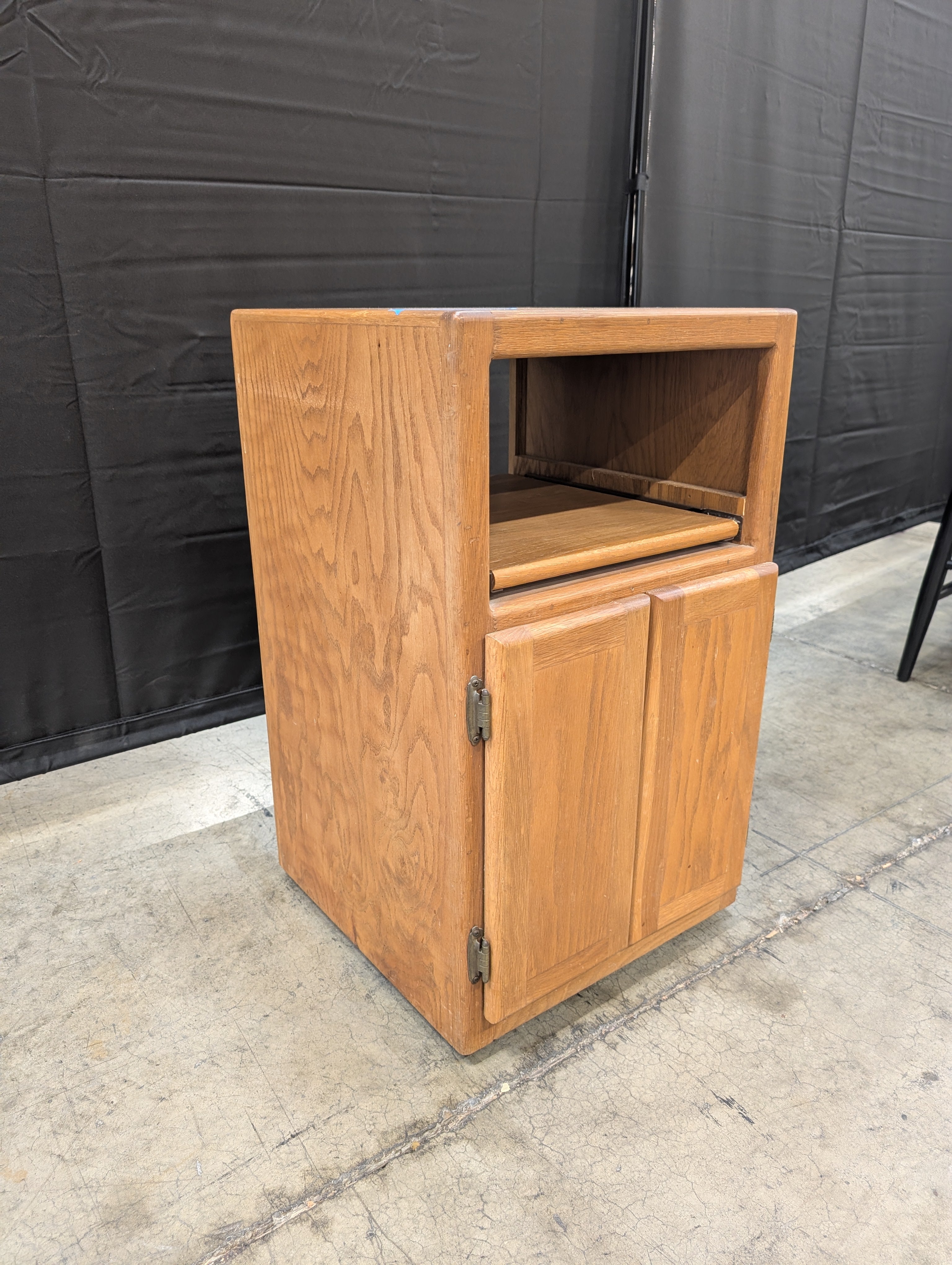 Light Oak Wood Single Drawer Nightstand