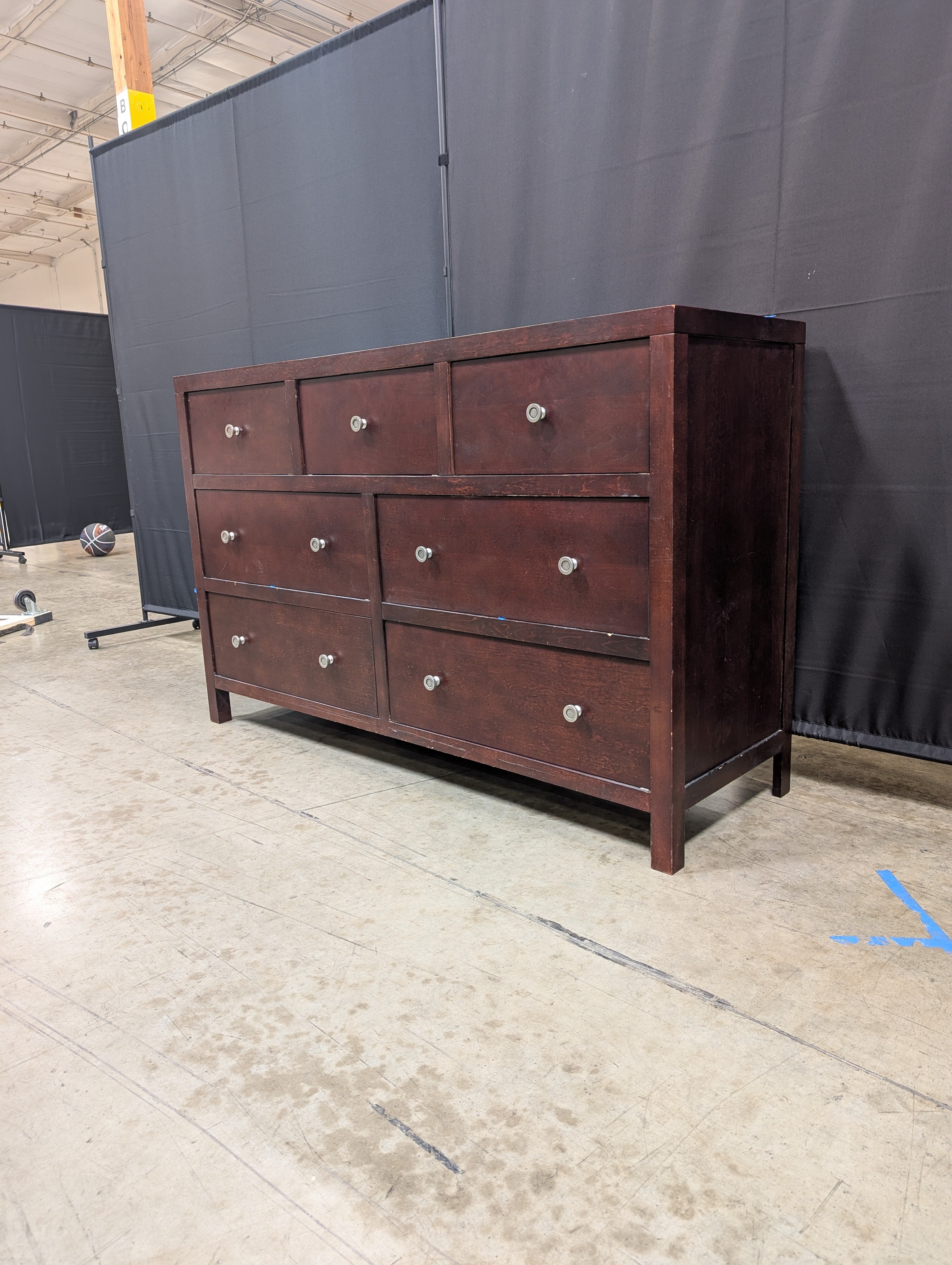 Zocalo furniture Espresso Seven-Drawer Chest of Drawers