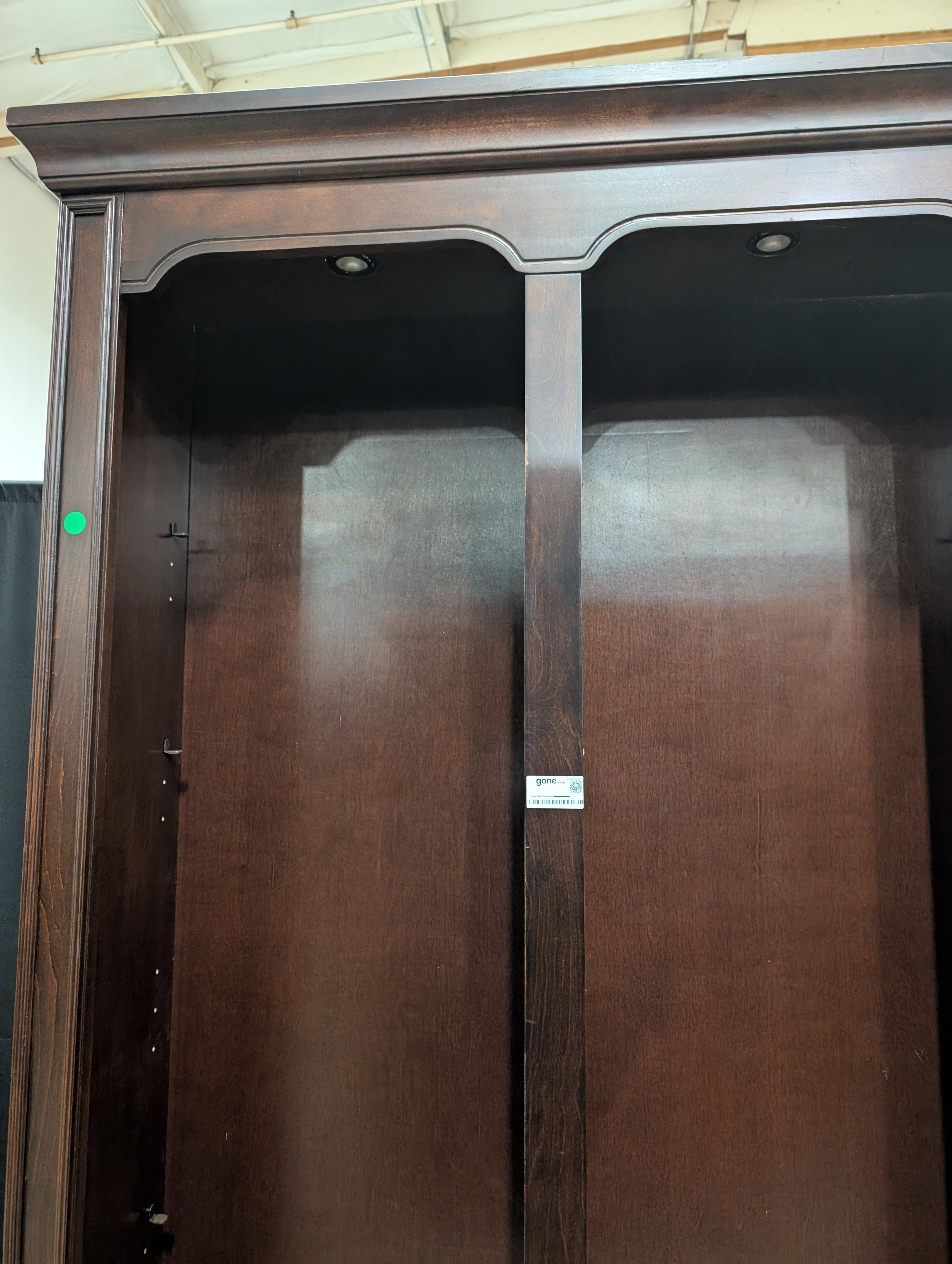 Dark Wood Bookcase without shelves