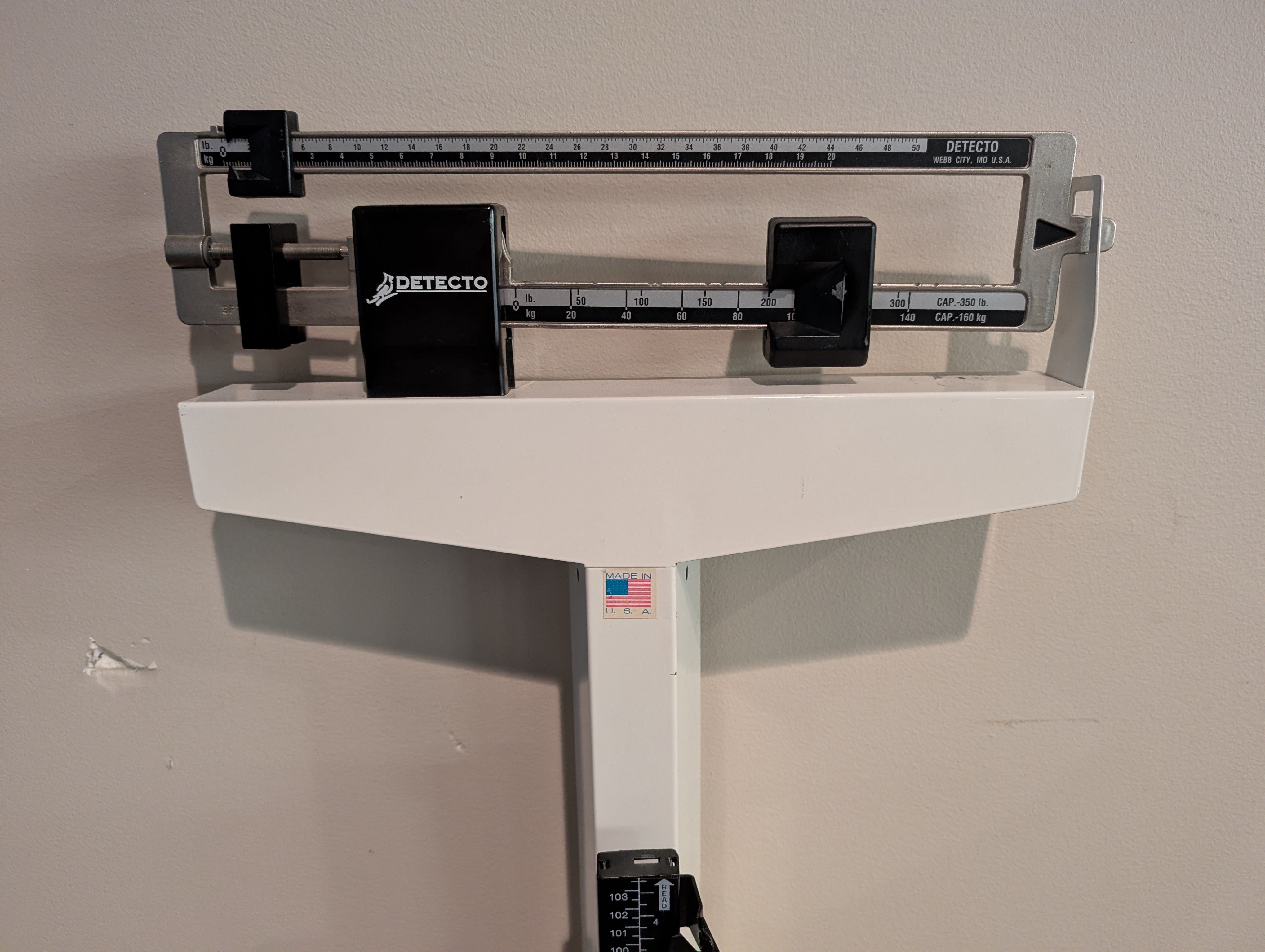 DETECTO Professional Medical Beam Scale with Height Rod
