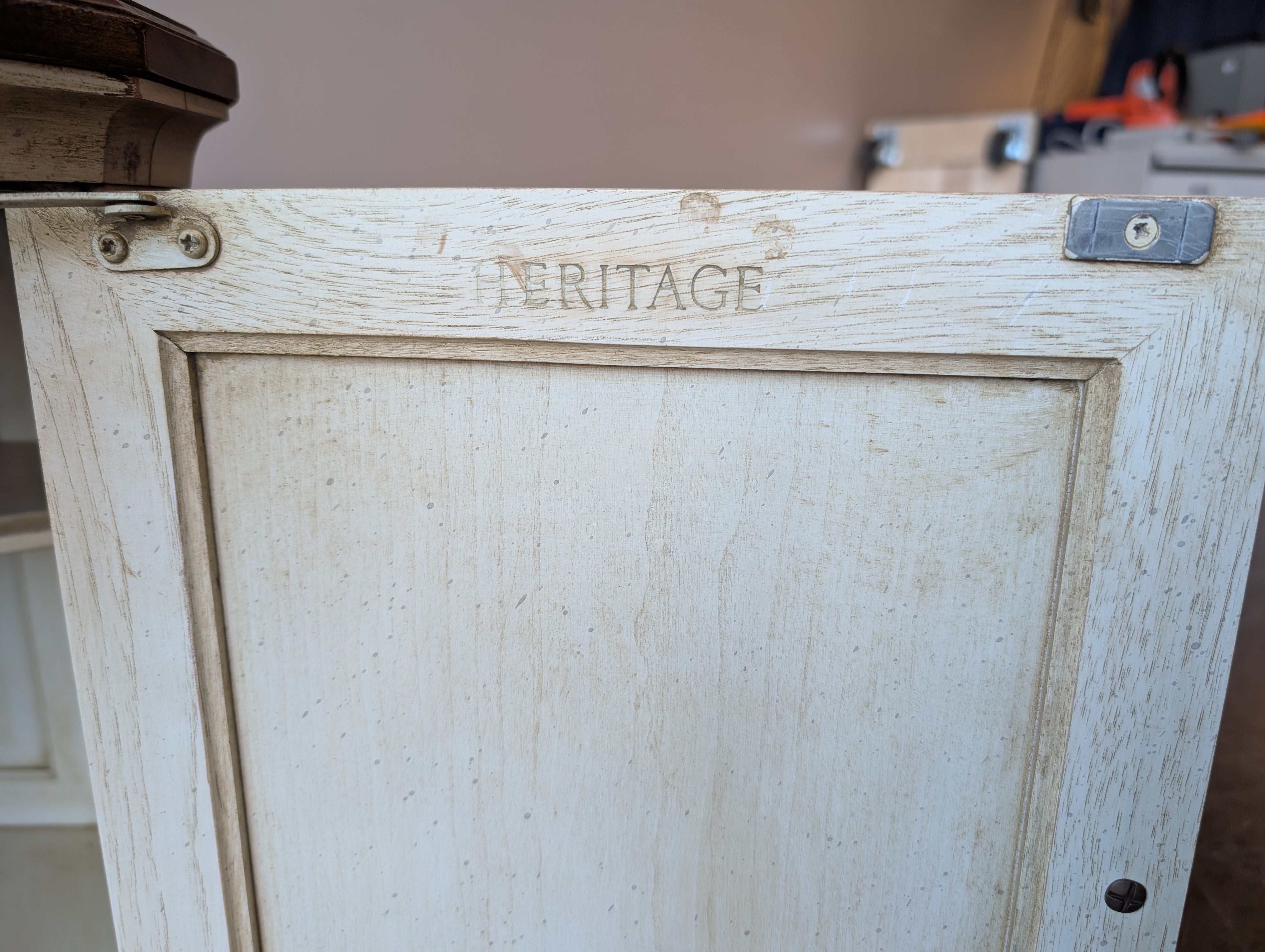 Vintage Heritage Two-Tone Hexagonal Accent Table