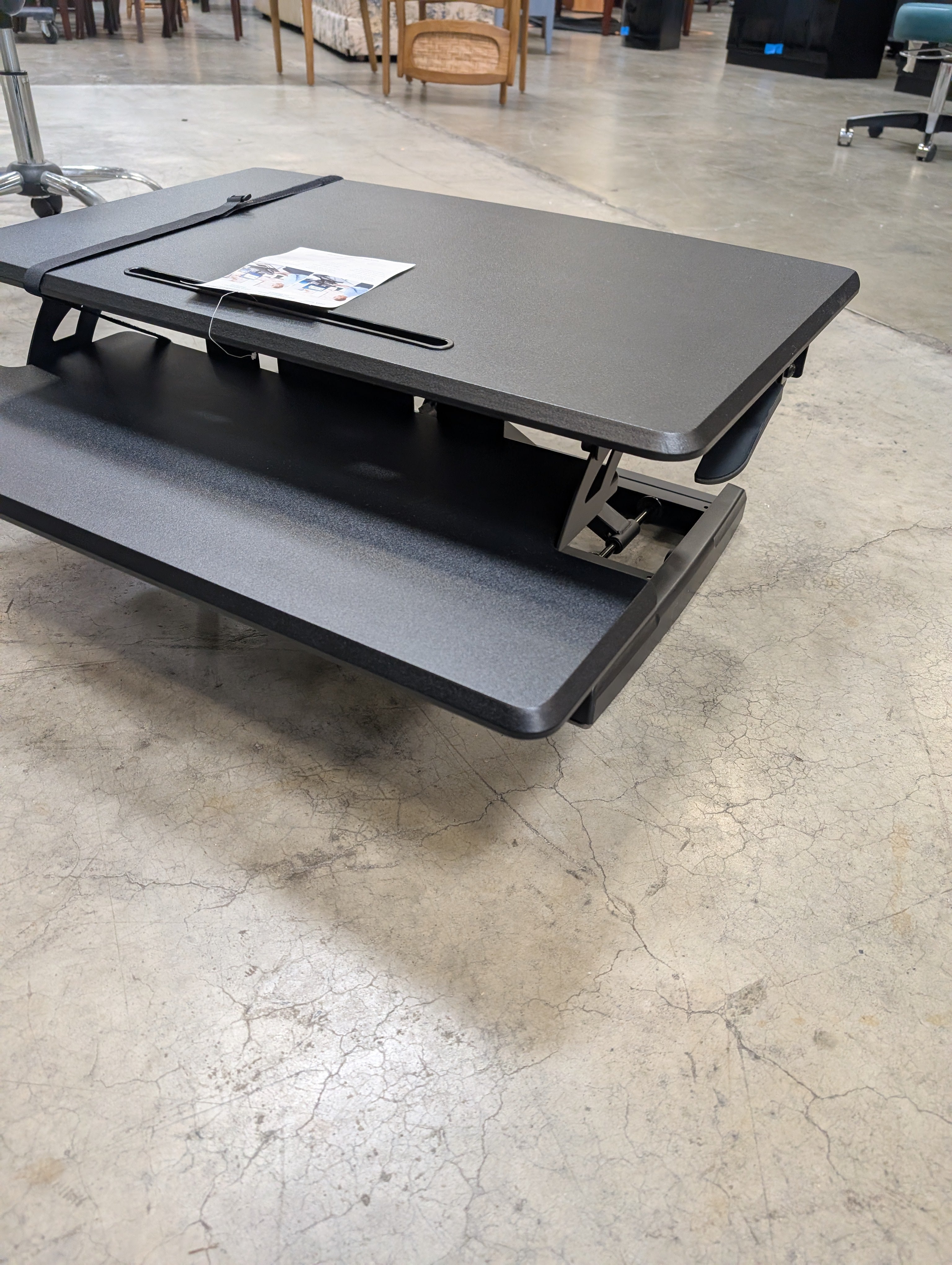 Adjustable Black Sit-Stand Airlift Pro workstation