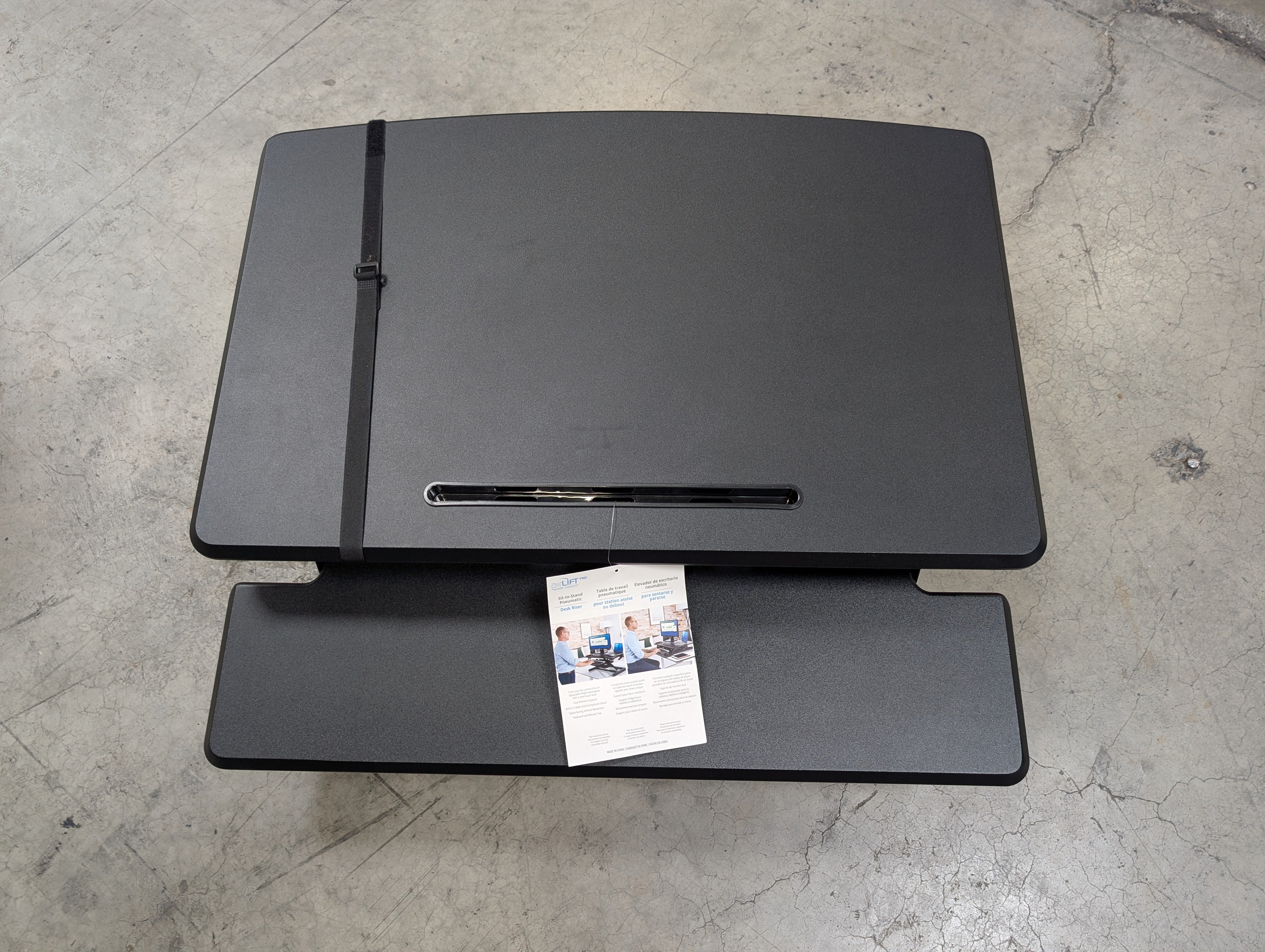 Adjustable Black Sit-Stand Airlift Pro workstation