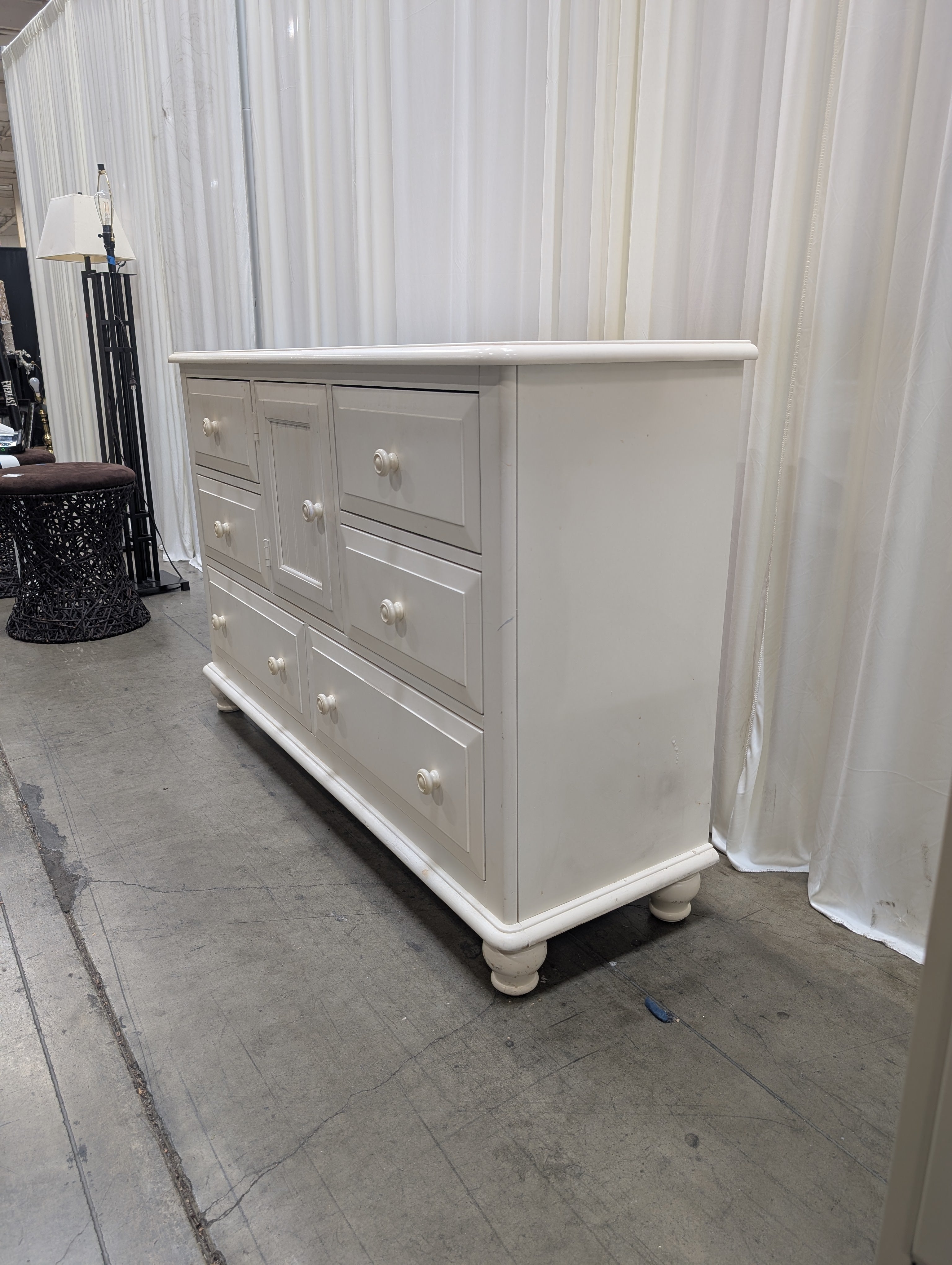 White Painted Wood Dresser