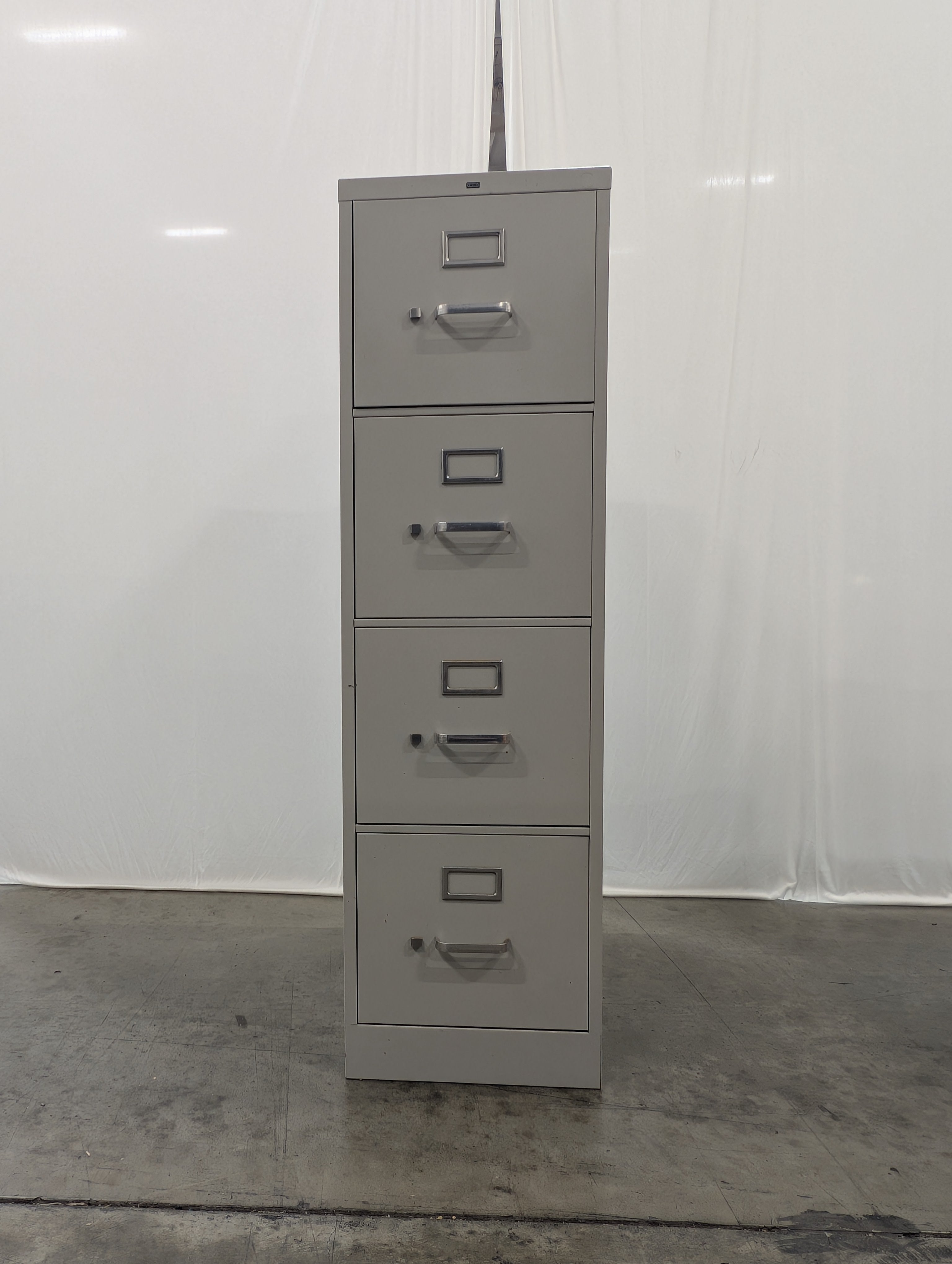 Sturdy Four-Drawer Metal Filing Cabinet - Office Storage Solution