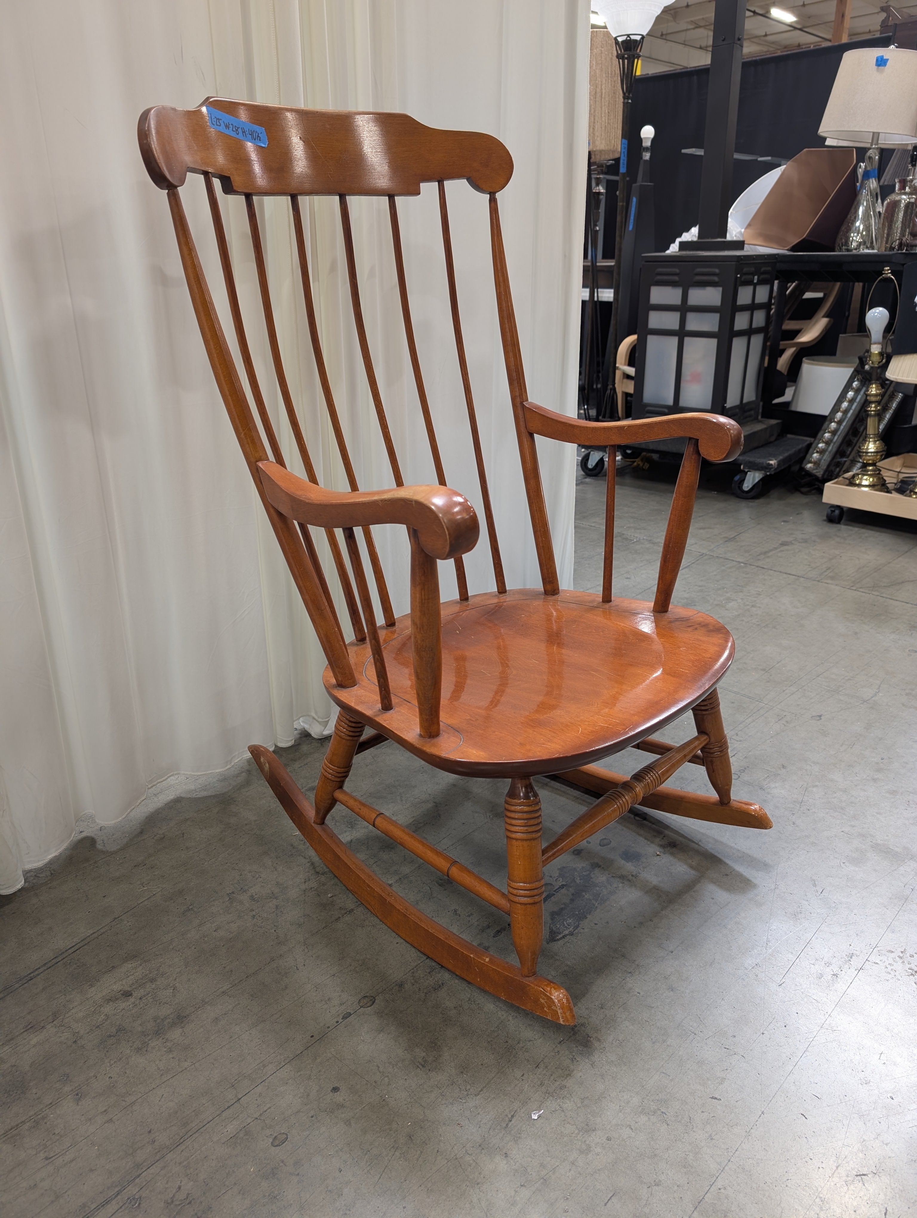 Traditional Spindle Back Rocking Chair in Wood