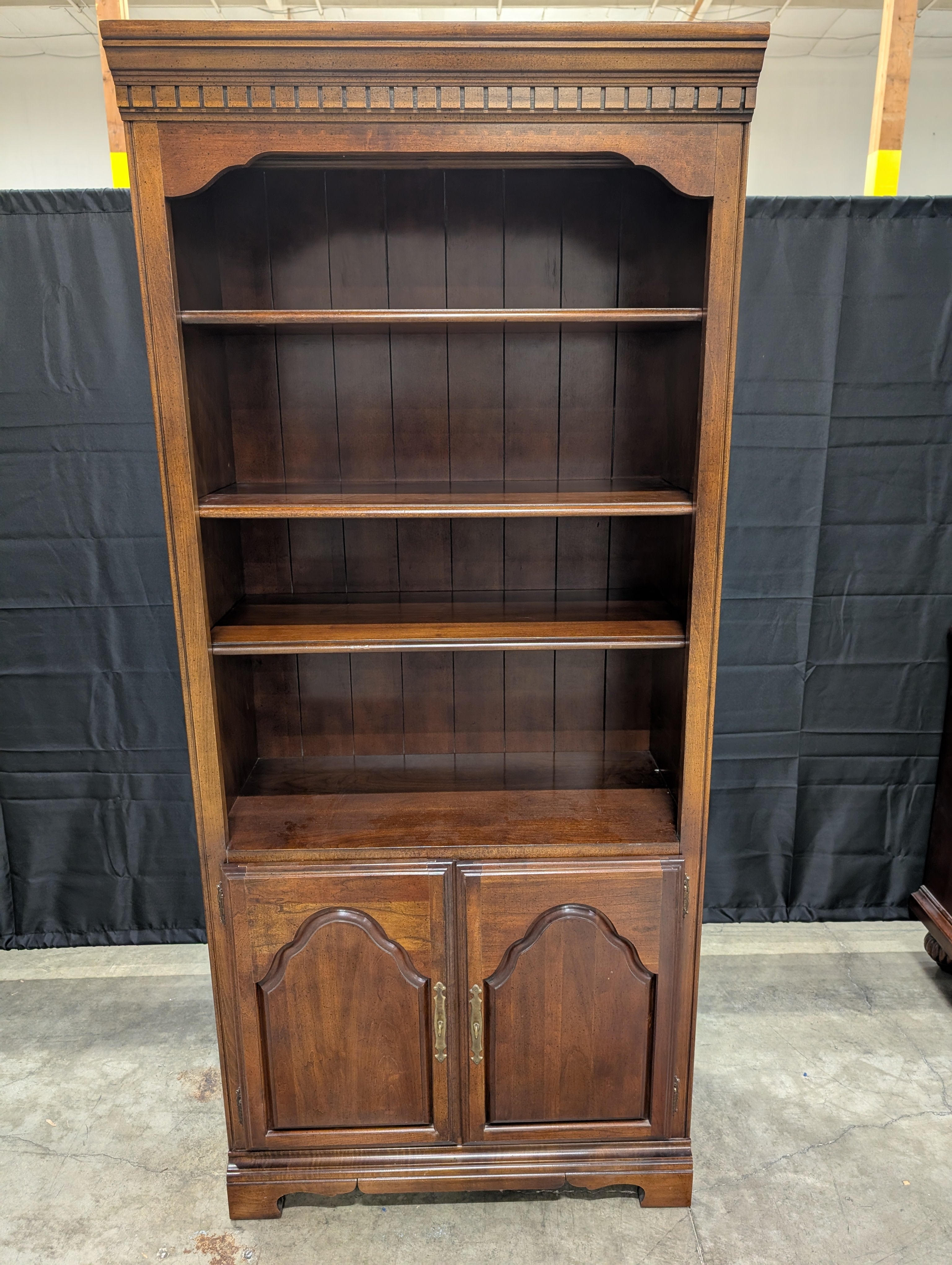 Hooker Furniture Dark Wood Display Cabinet with Lower Storage