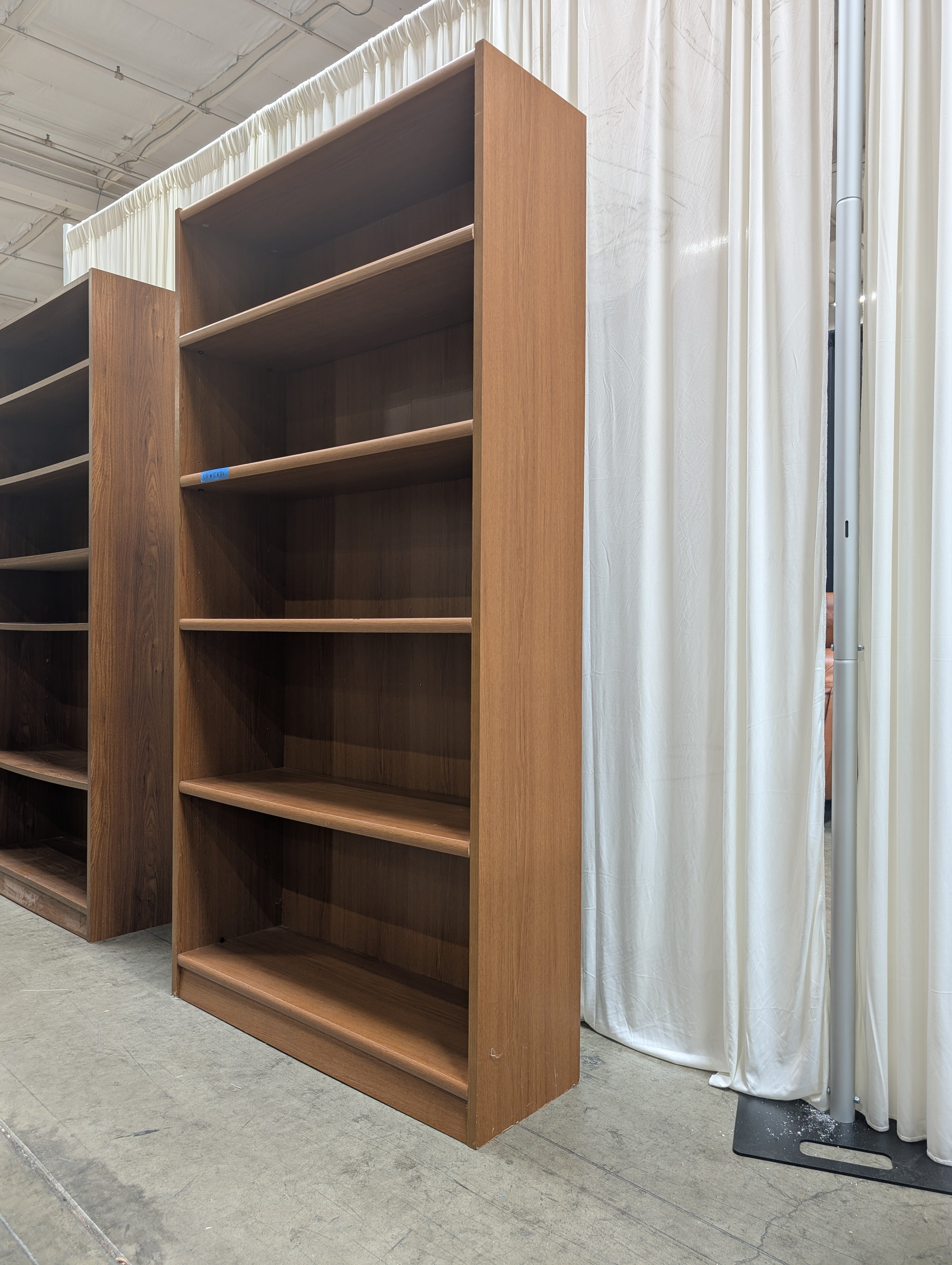 Light Oak Five-Shelf Bookcase