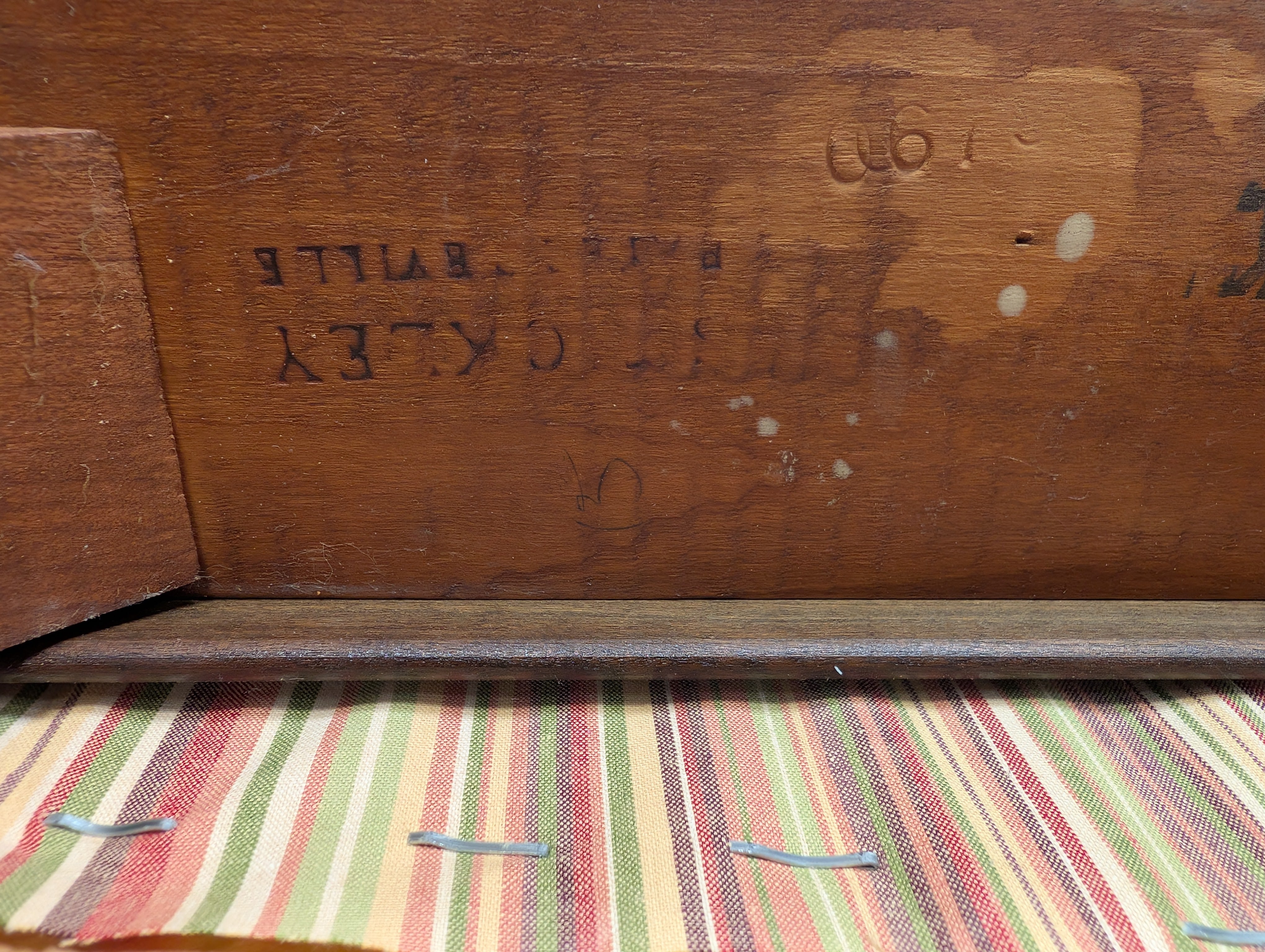 L. & J.G. Stickley Furniture Wood Dining Table with Leafs and Set of Six Carved Back Chairs