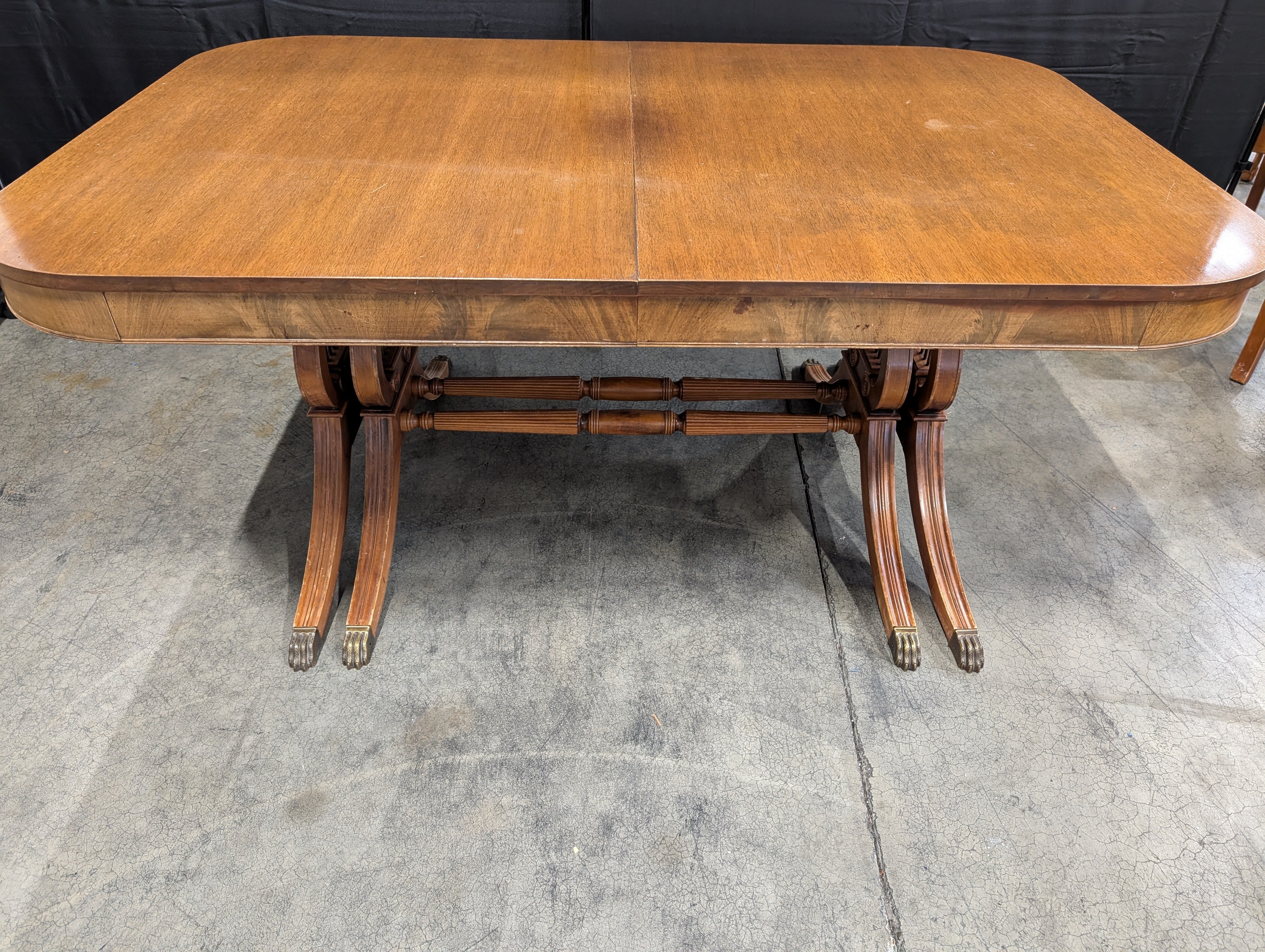 Wooden Dining Table with Claw Feet