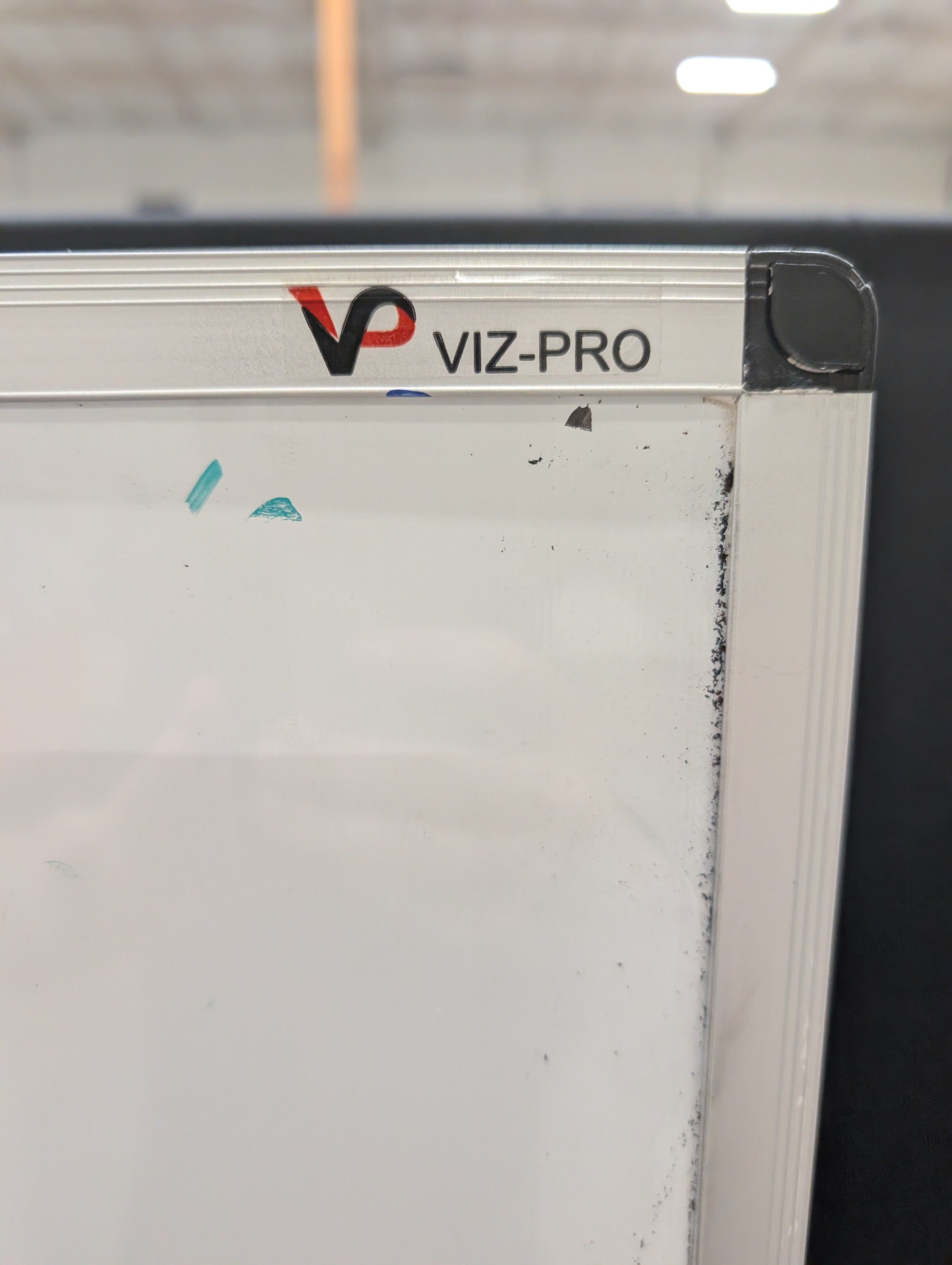VIZ-PRO Rolling Magnetic Whiteboard in Aluminum