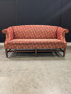 Red Leaf Patterned Traditional Couch