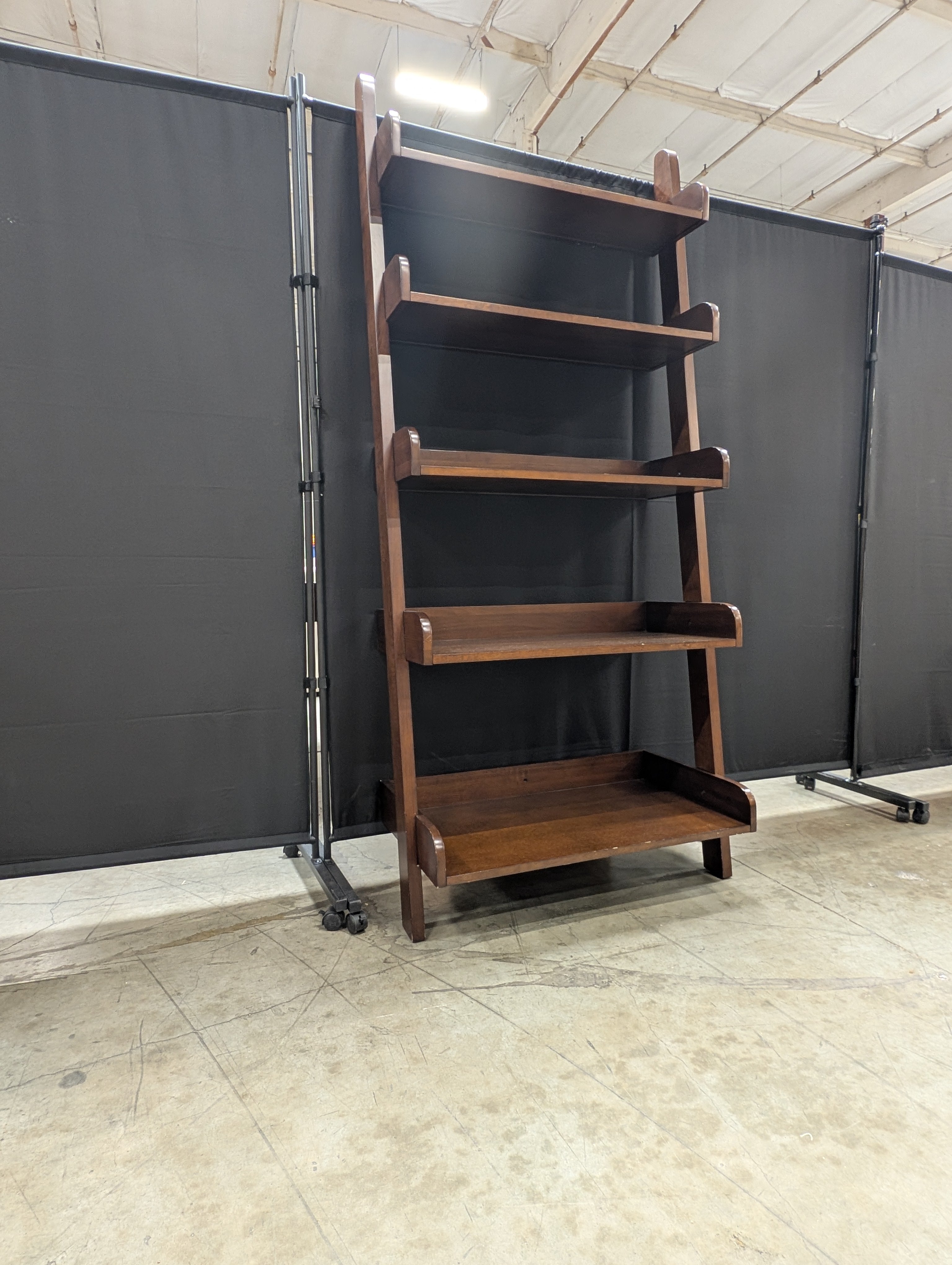 Five-Tier Dark Wood Freestanding Storage Shelf