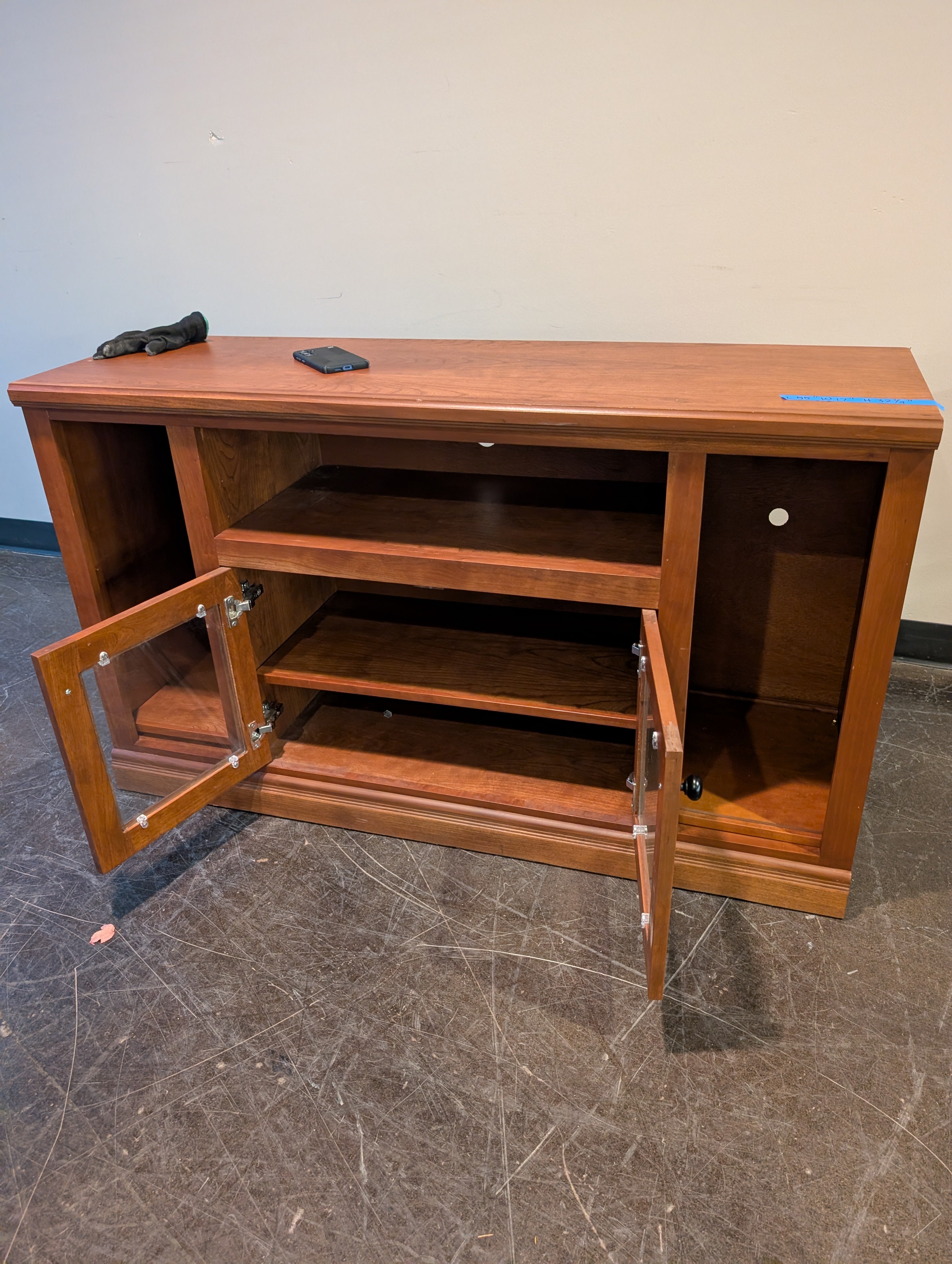 Rich Brown Hardwood Media Console
