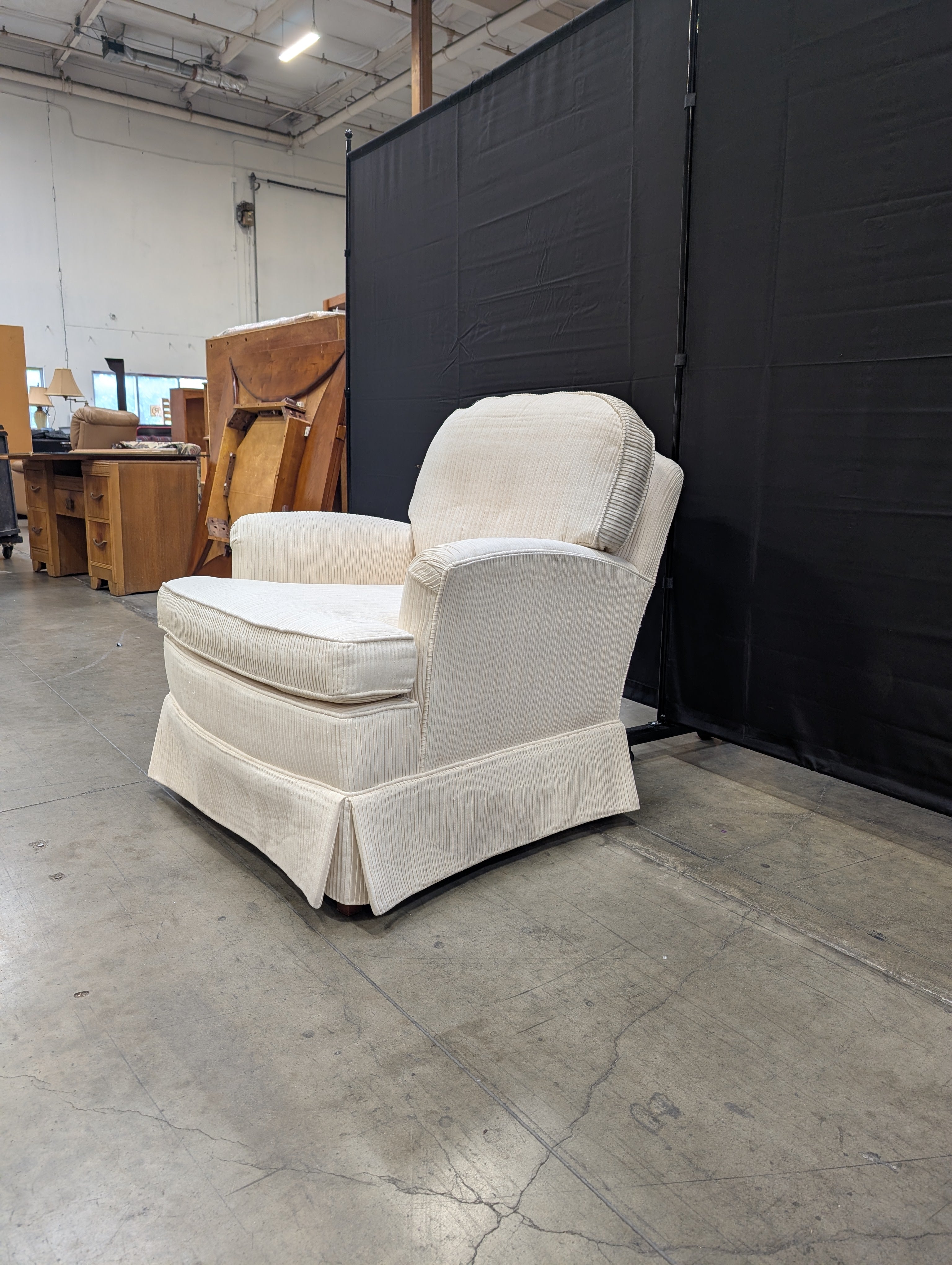 Cream Ribbed WOODMARK Original Accent Armchair