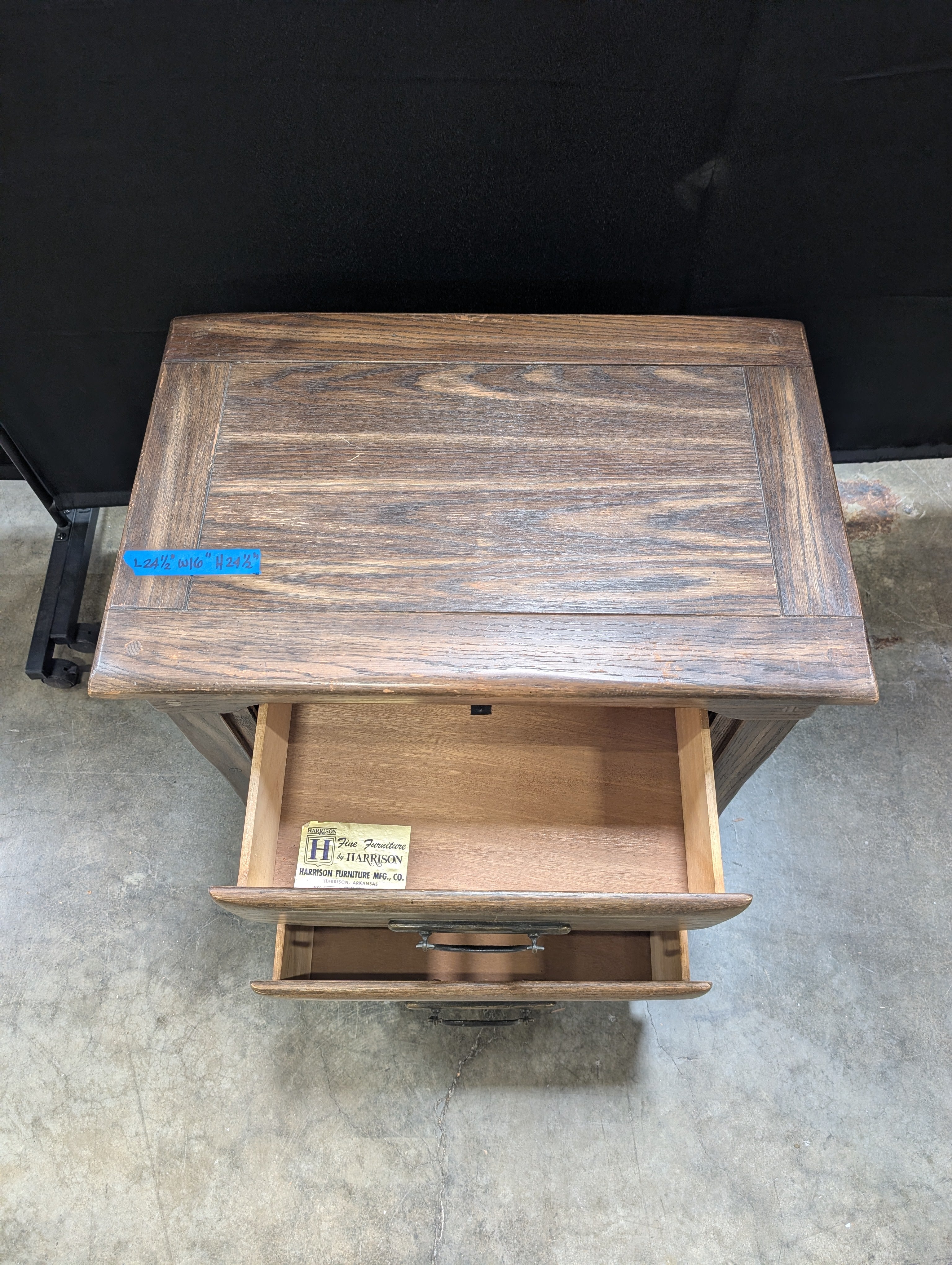 Harrison Two-Drawer Nightstand in Rustic Wood
