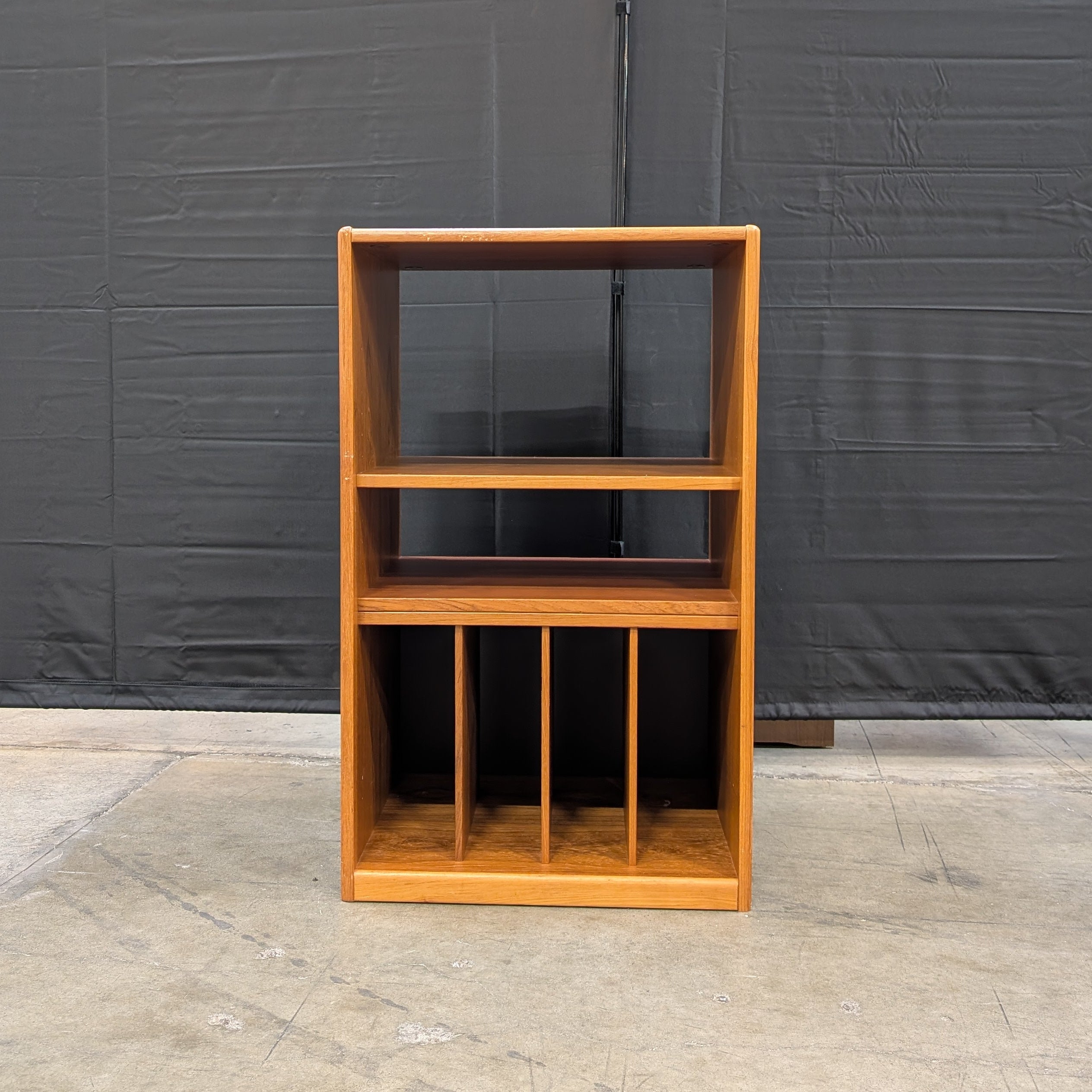 Made in Denmark Wooden Shelving Unit with Record Dividers