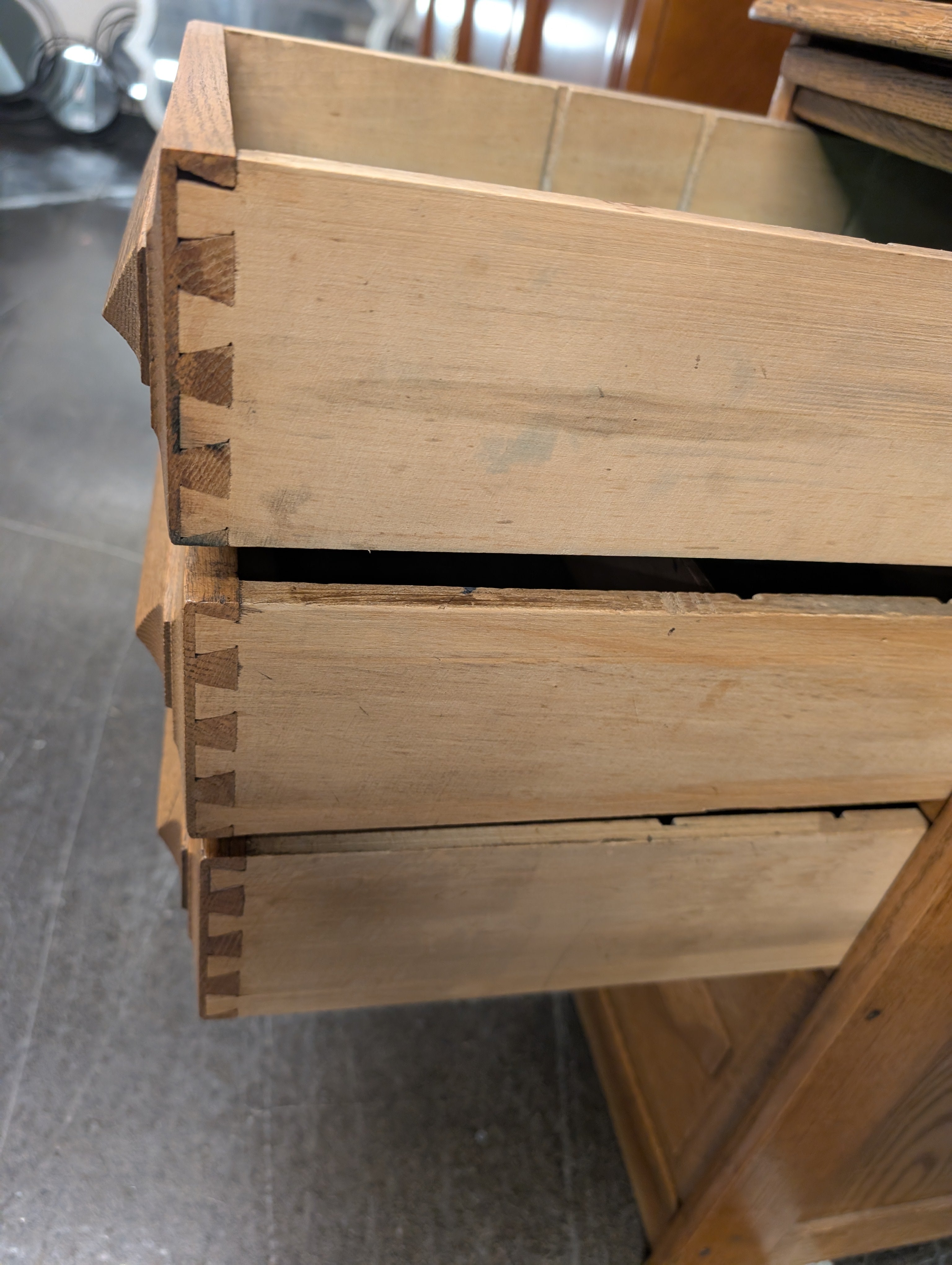 Vintage Oak Wood Roll Up Secretary Desk