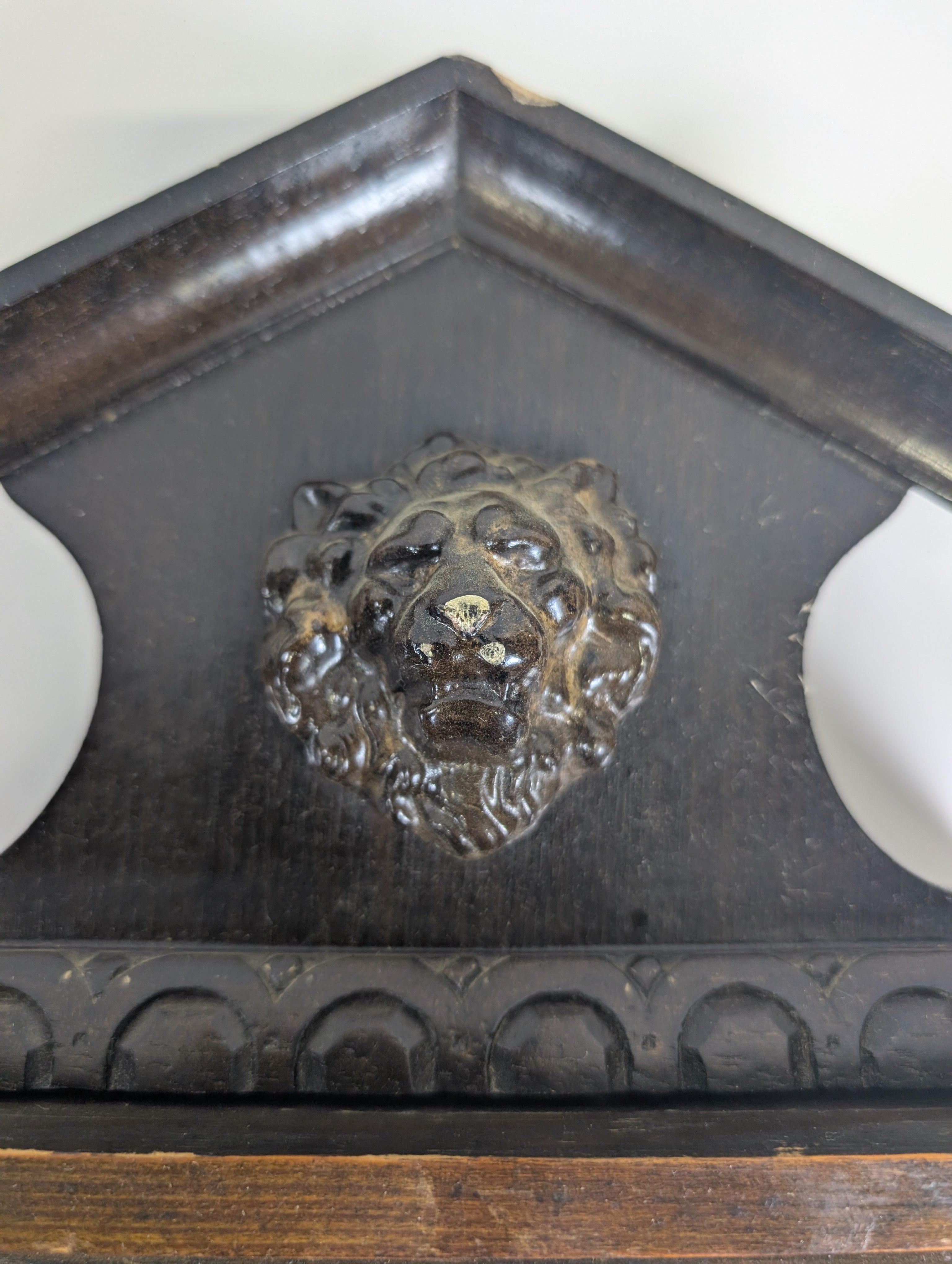 Antique Dark Wood Grandfather Clock
