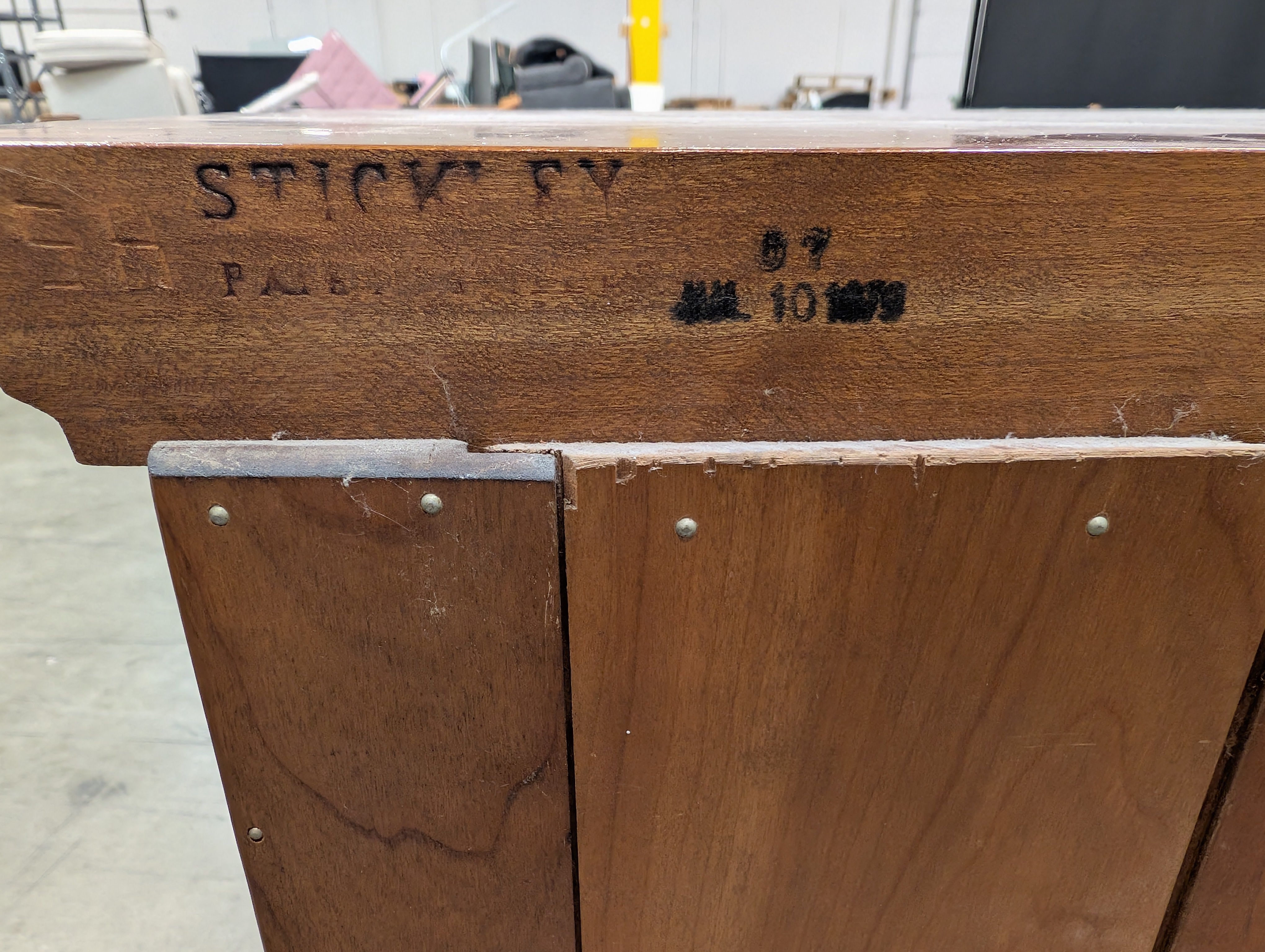 Stickley Furniture Wooden Display Cabinet with Glass Doors