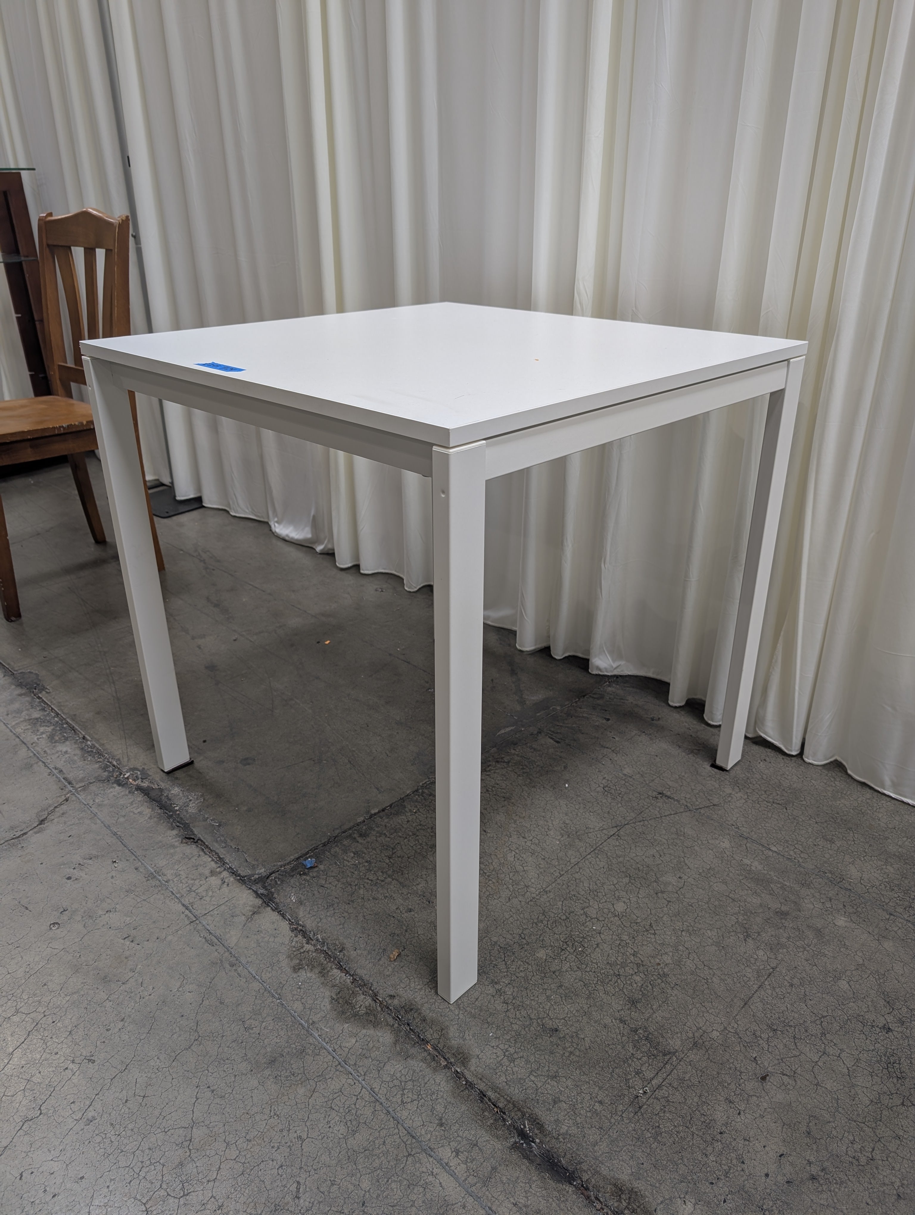 Simple White Square Dining Table