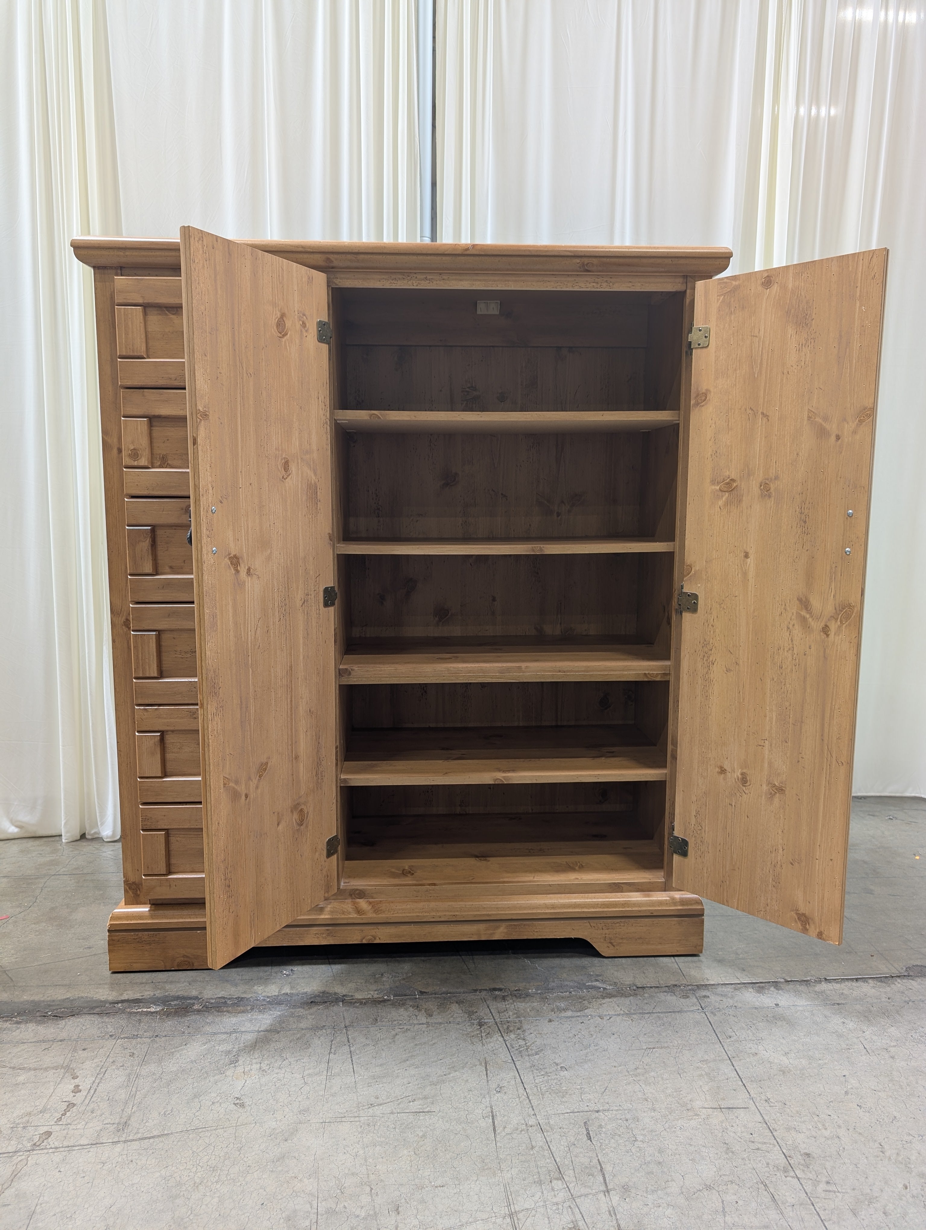 Natural Wood Multi-Drawer Cabinet
