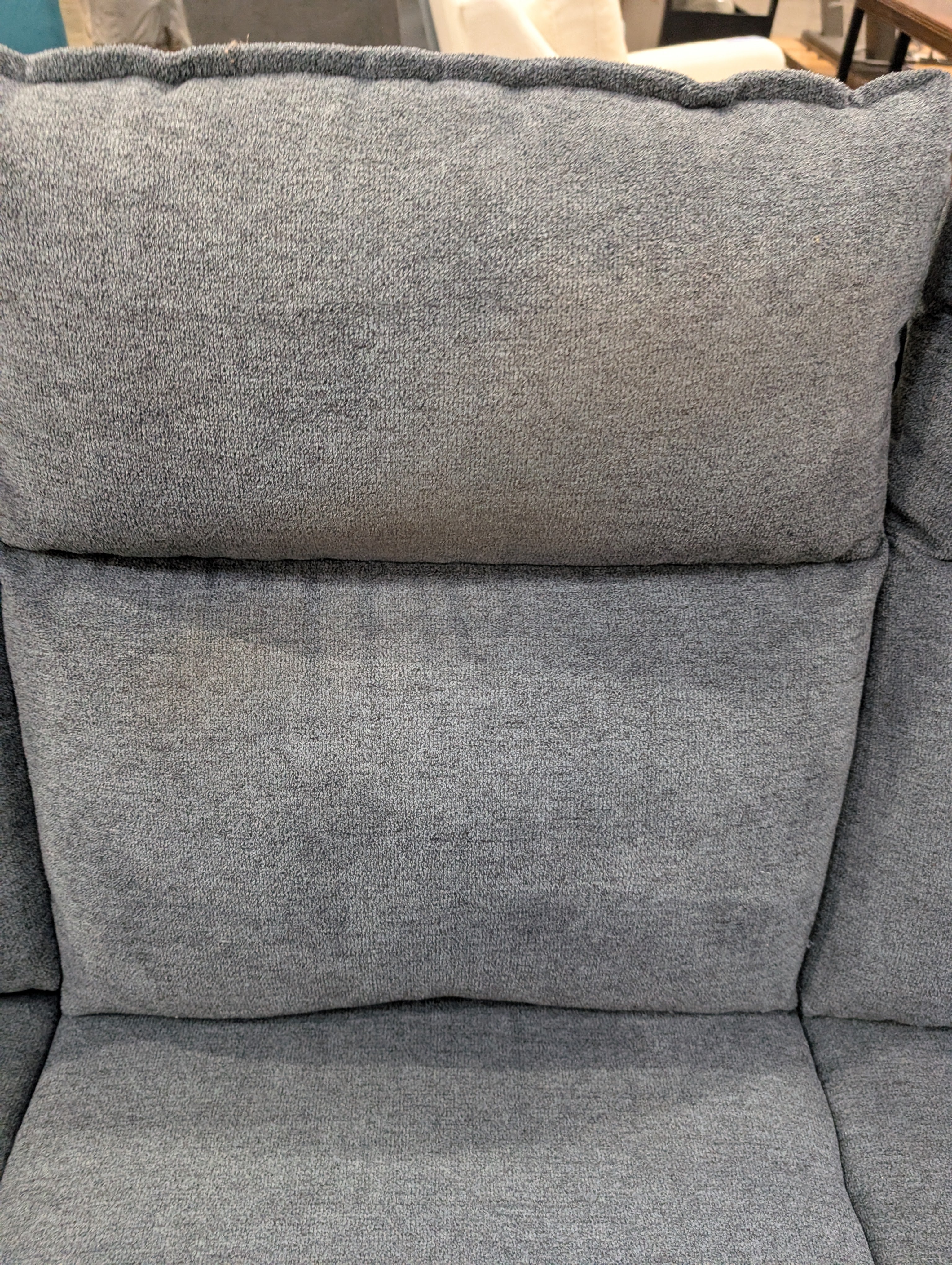 Contemporary Heathered Grey Three-Seater Reclining Sofa