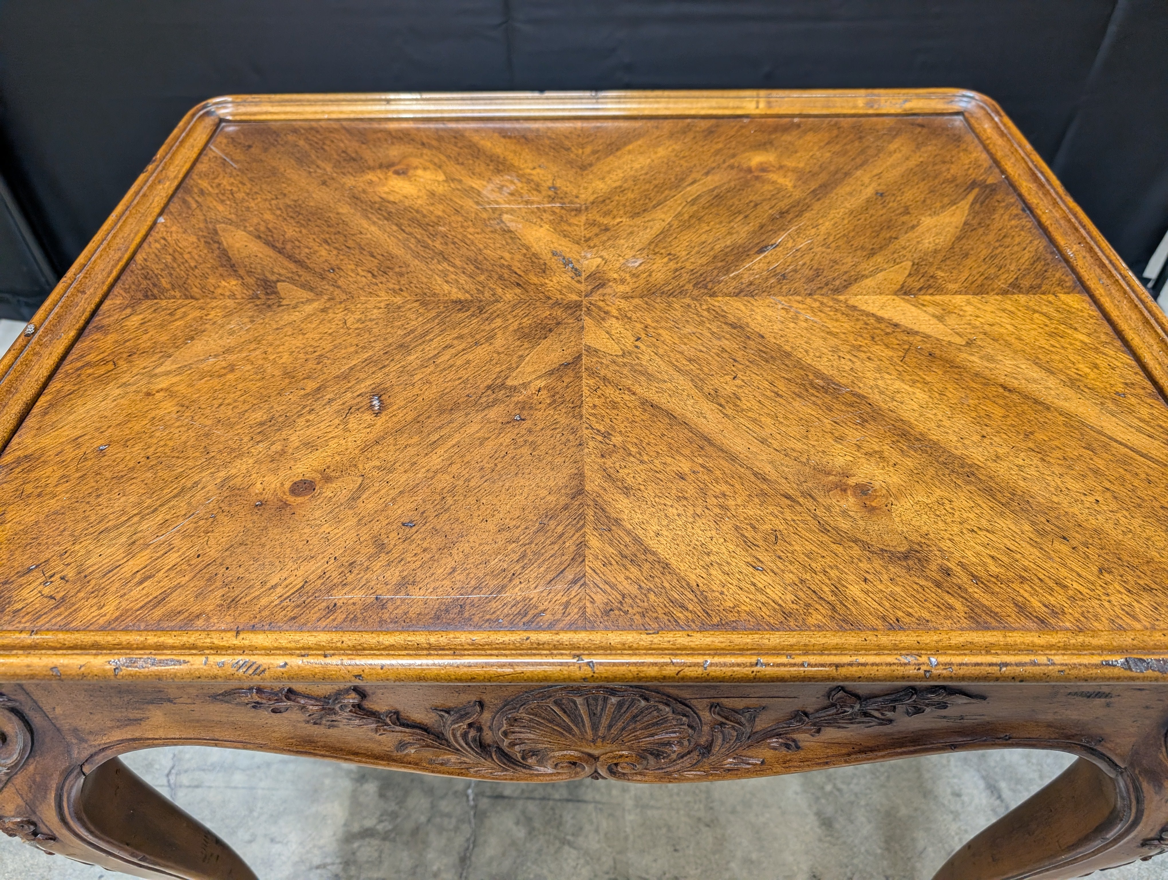 Henredon Villanary Collection Carved Wood Side Table
