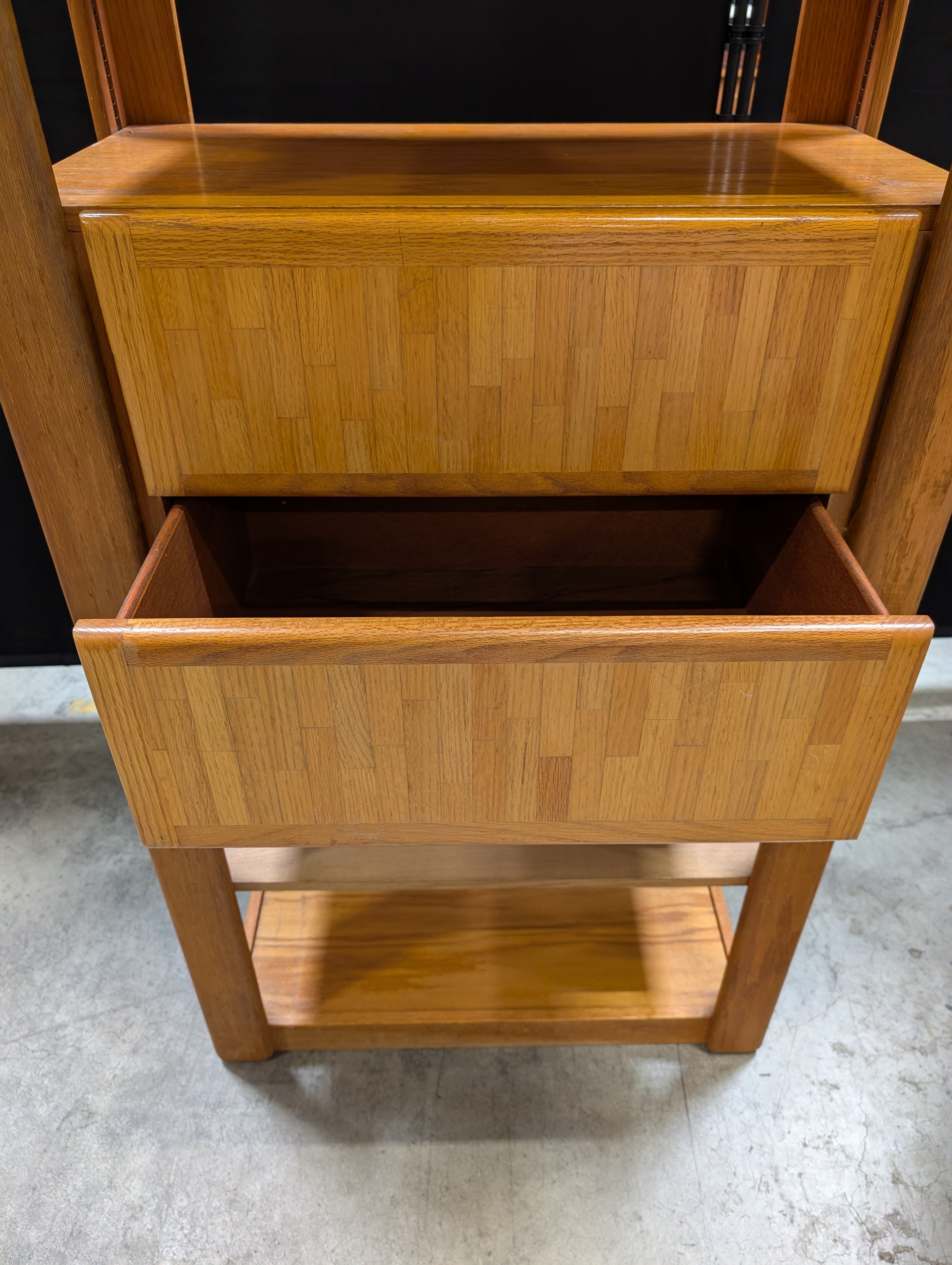 Versatile Timber Bookcase with Integrated Storage Drawers