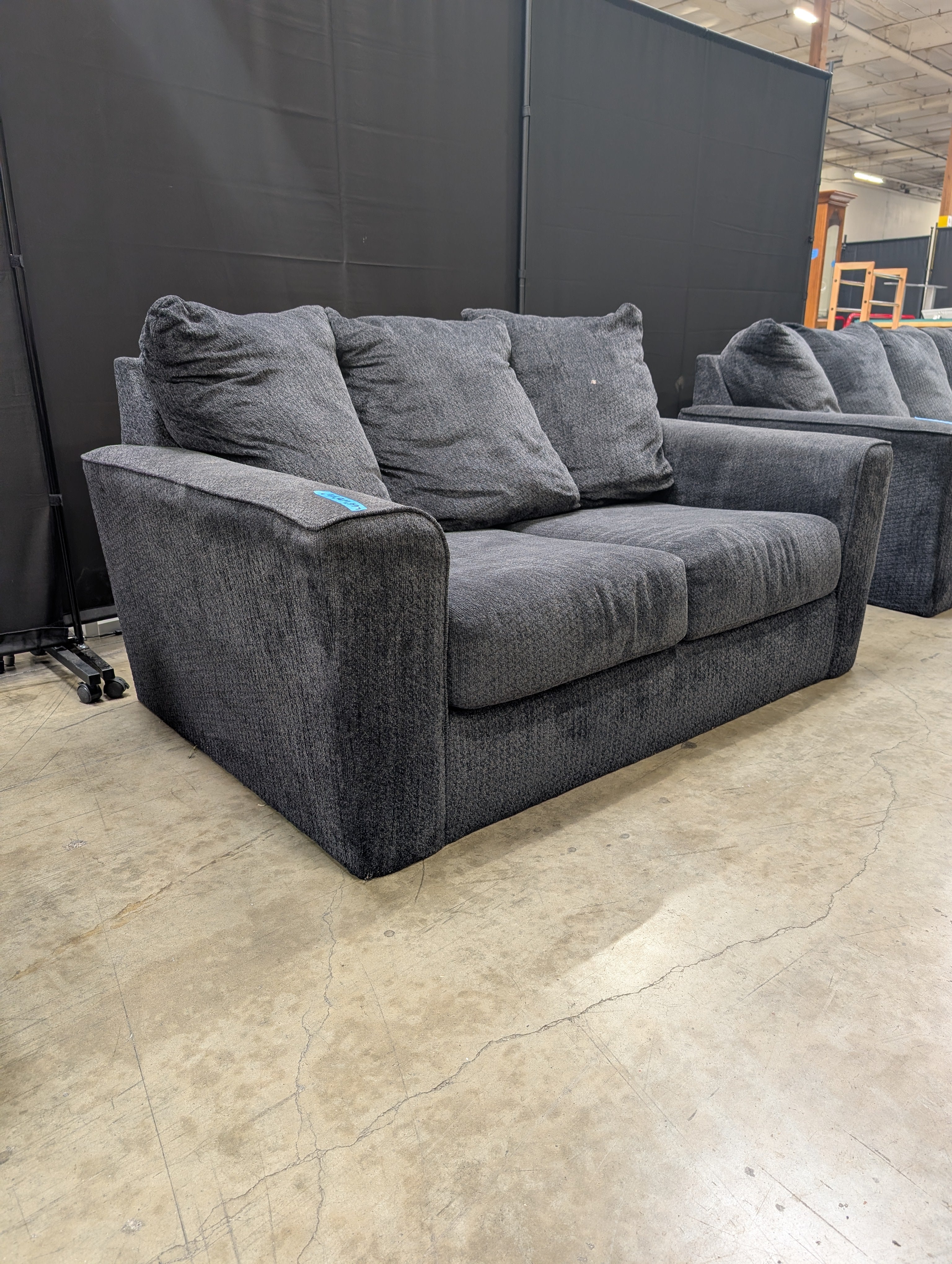 Dark Grey Upholstered Ashley Furniture Sofa