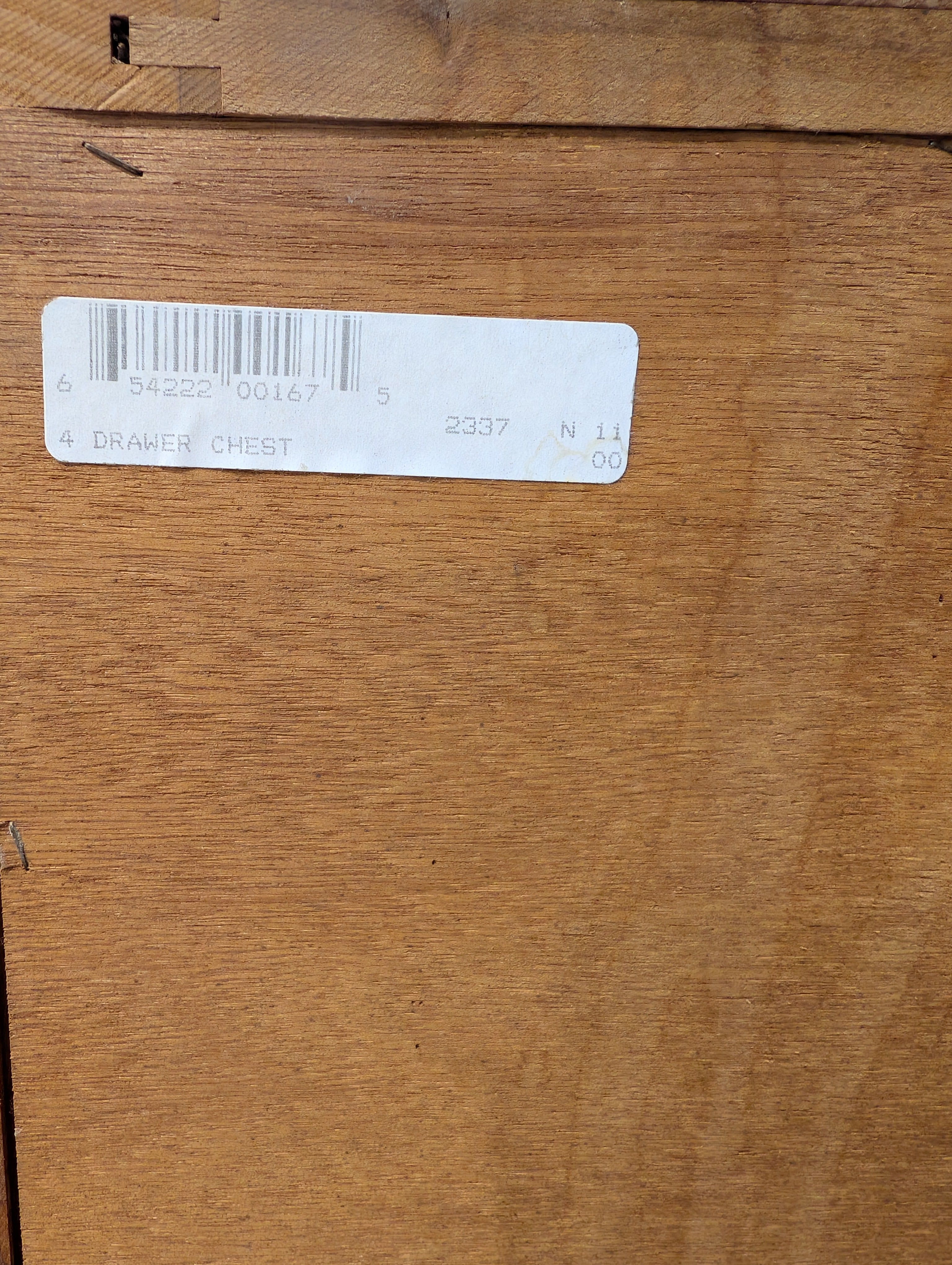 Traditional Cherry Tone Four Drawer Accent Chest Nightstand