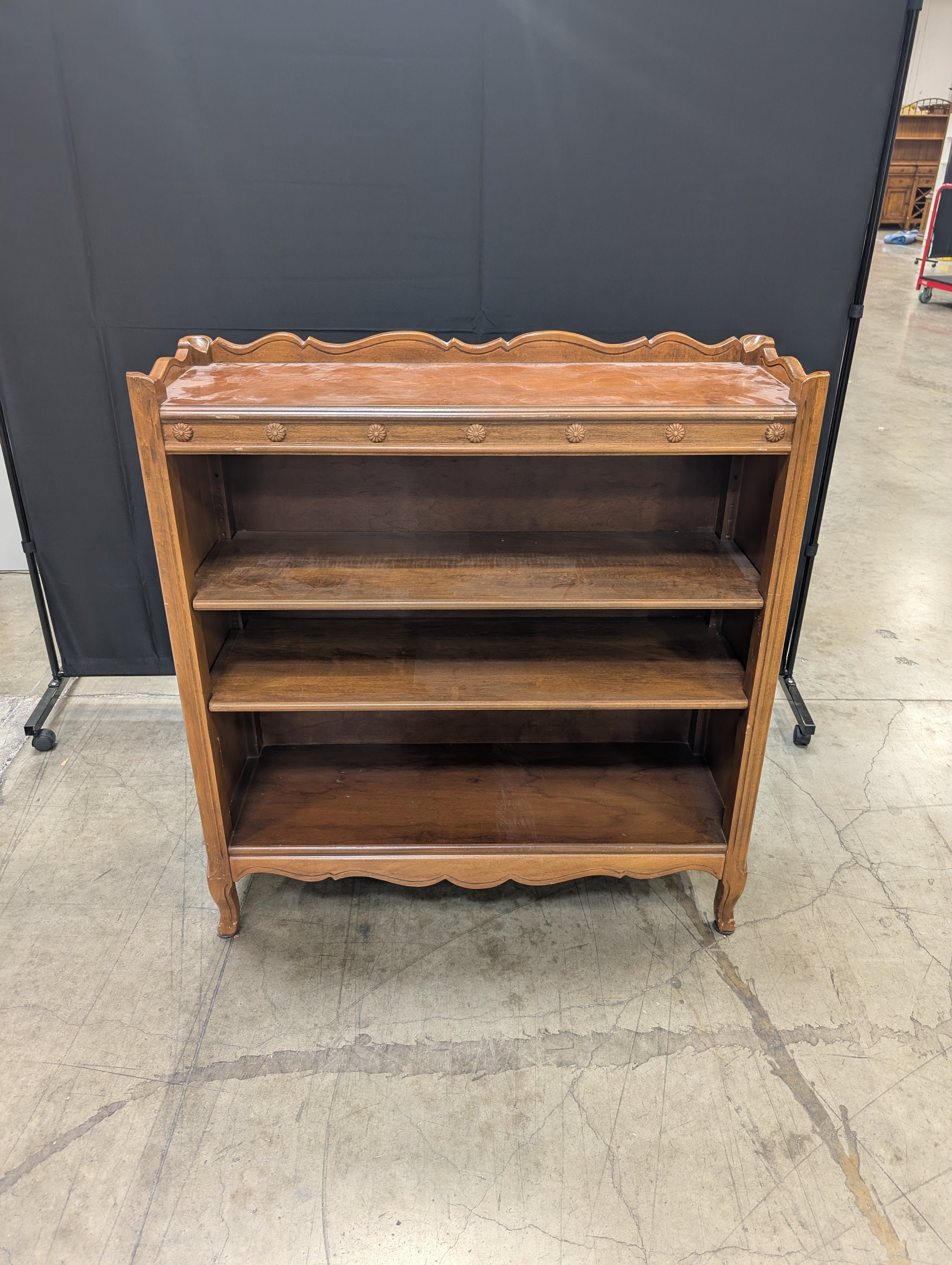 Vintage Jamestown Table Company "Taylor Made" Bookcase with Carved Rosettes