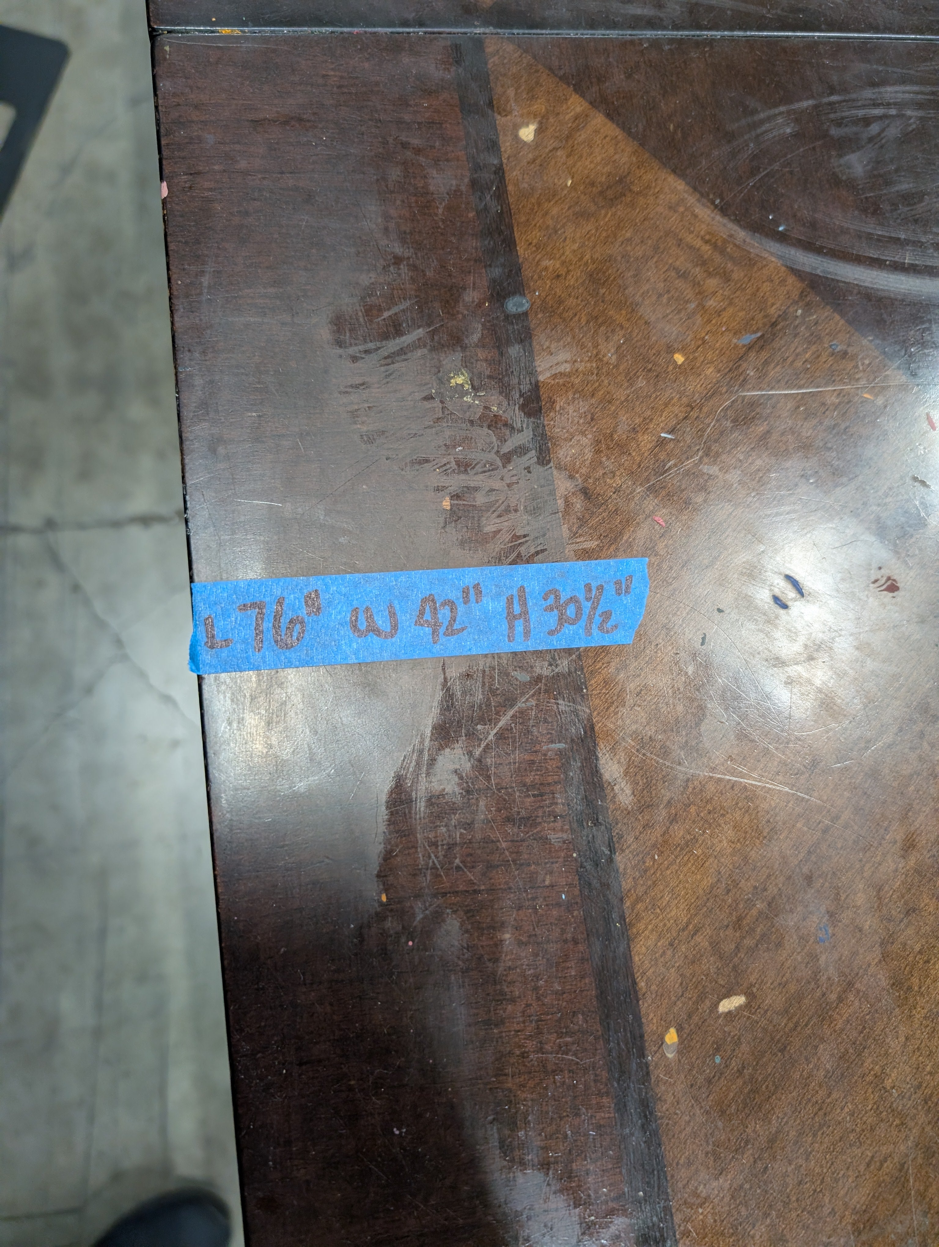 Espresso Finish Wood Dining Table with Unique Base