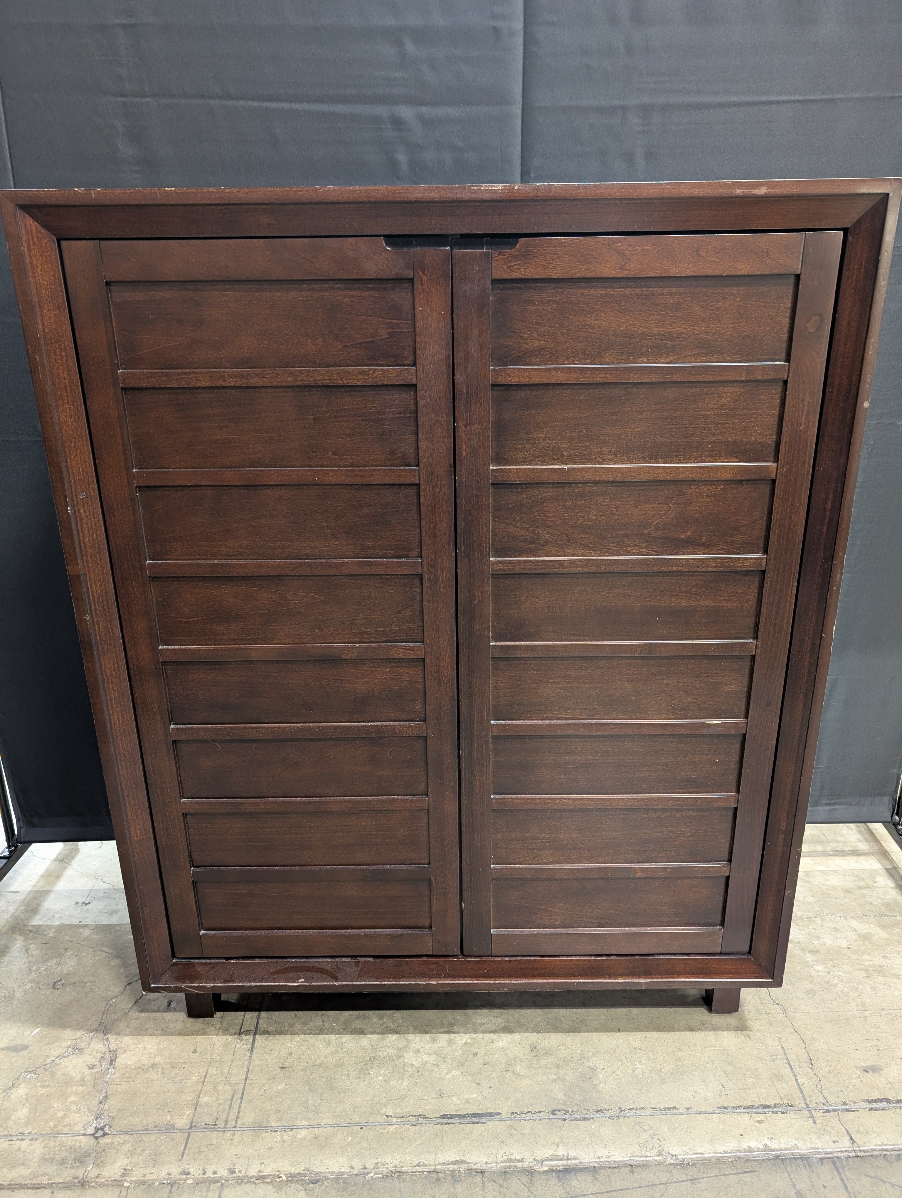 CRATE&BARREL Dark Wood Storage Cabinet