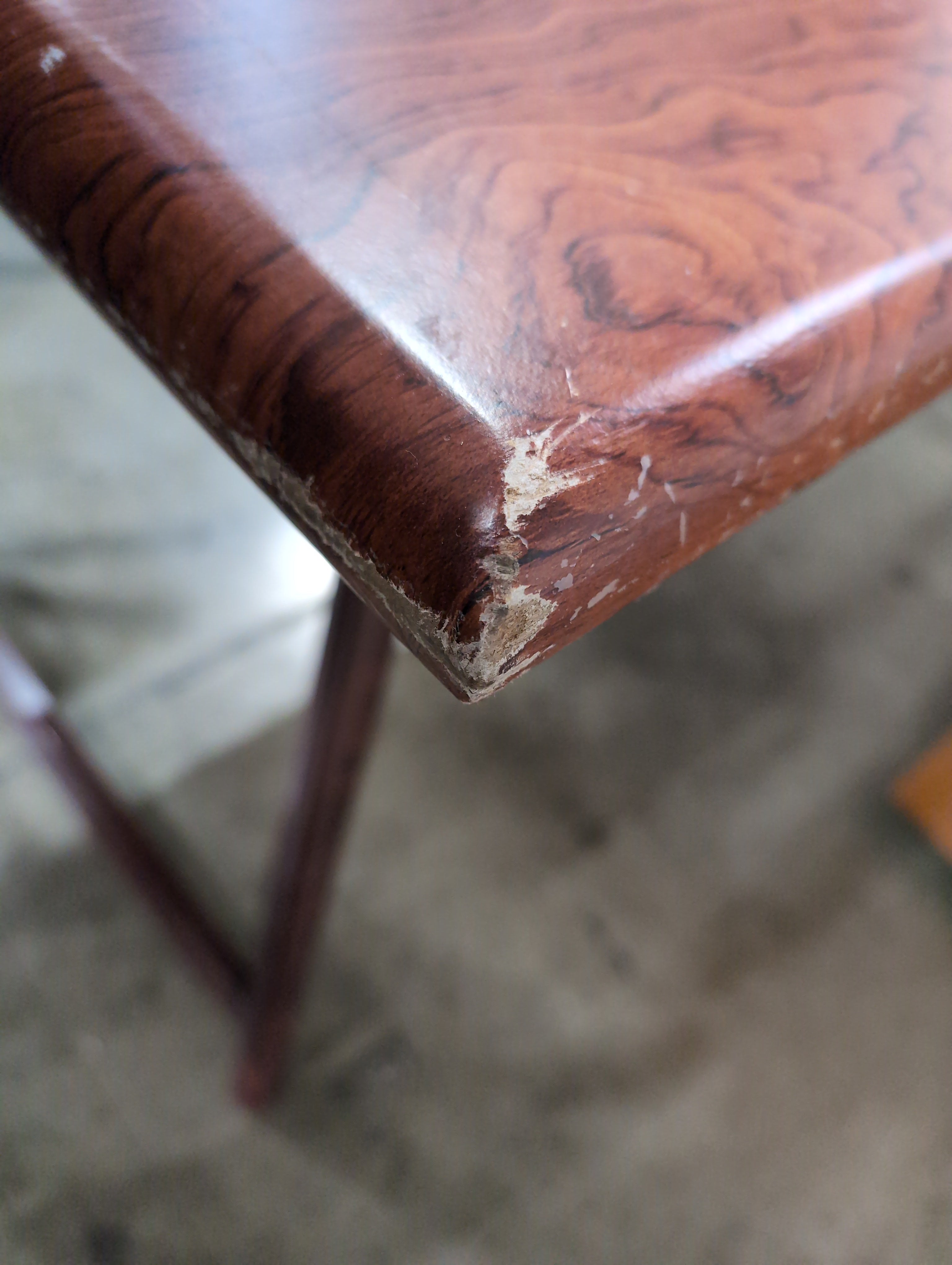 WAREHOUSE SALE: Dark Wood Table with Simple Design