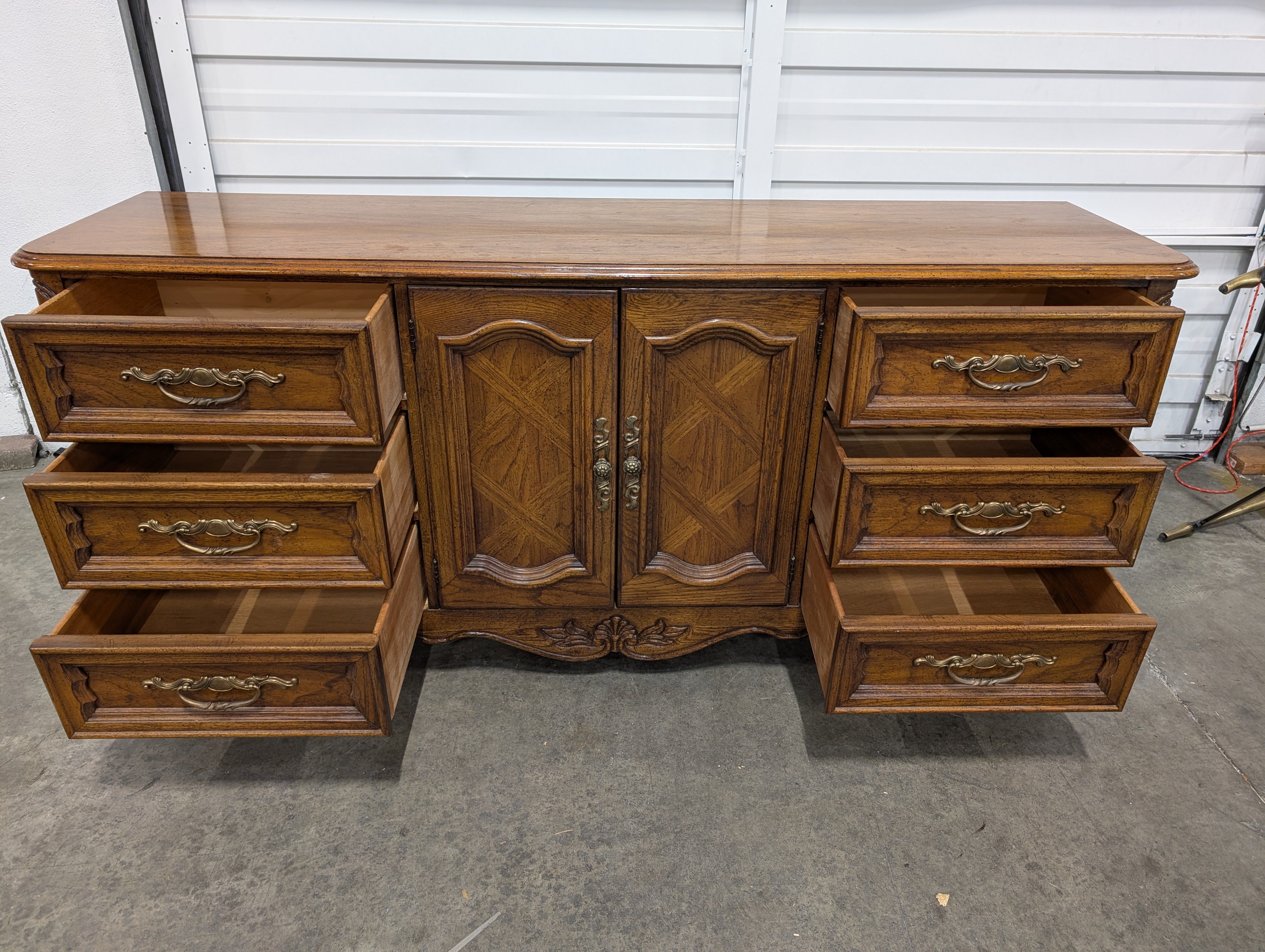 Vintage French Provincial Wood Dixie Dresser