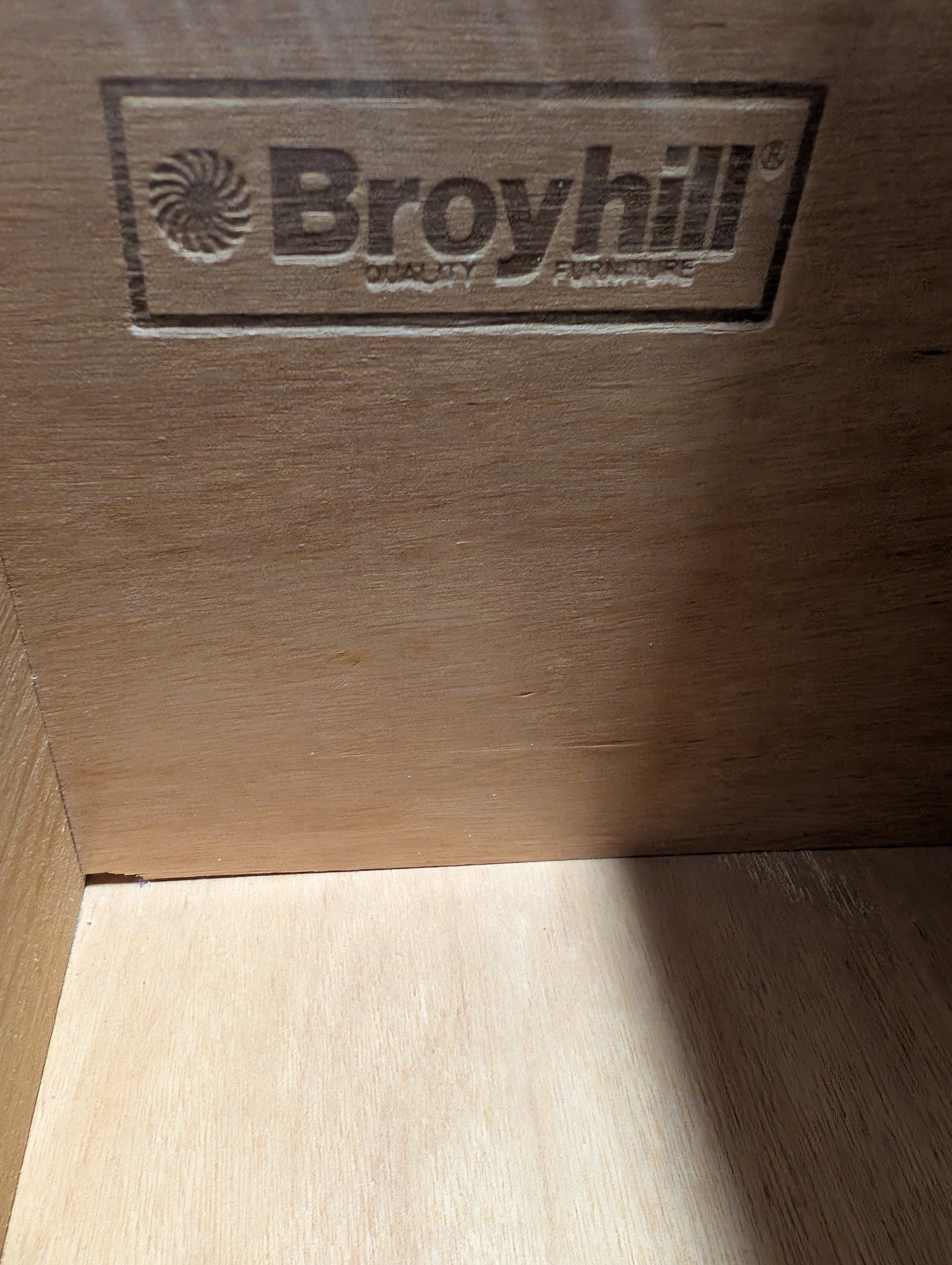 Rustic BROYHILL Pine Two-Door Armoire with Crown Molding