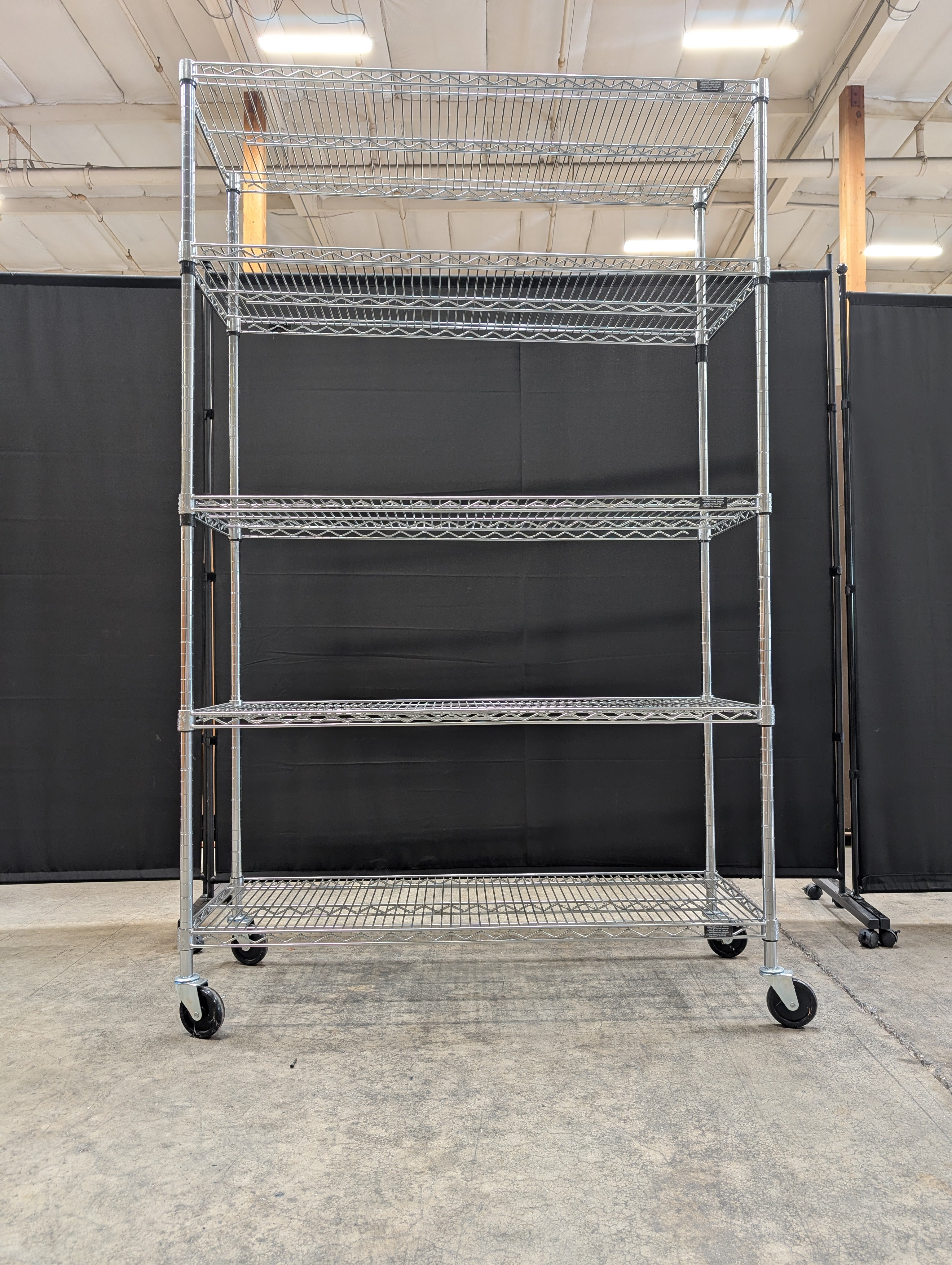 Versatile Chrome Wire Shelving Unit with Casters