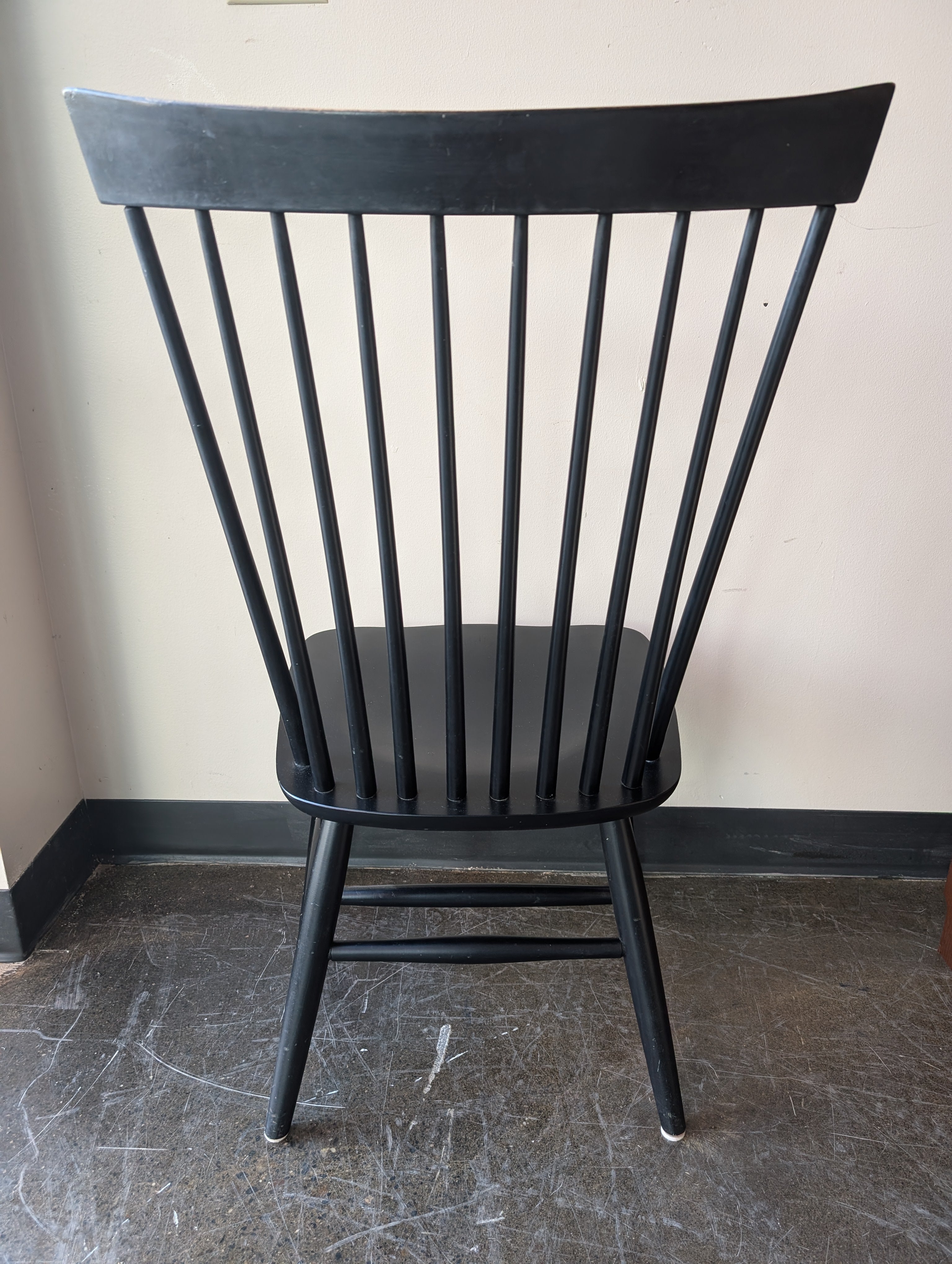 Set of four- Classic Black Spindle Back Windsor Chair