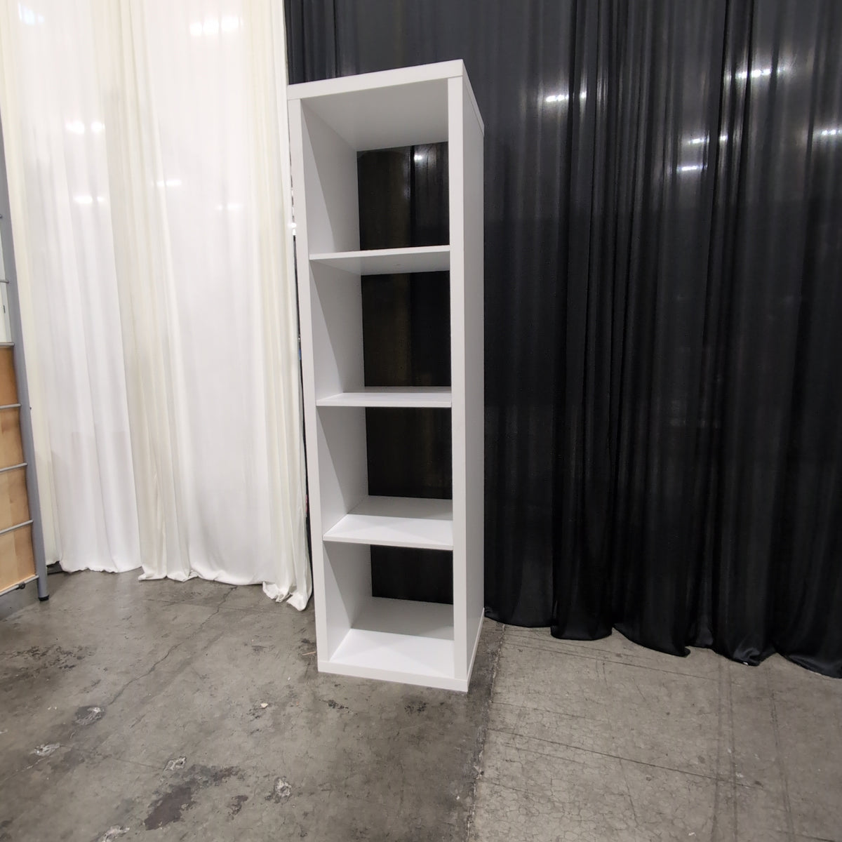 White Five-Shelf Storage Bookcase