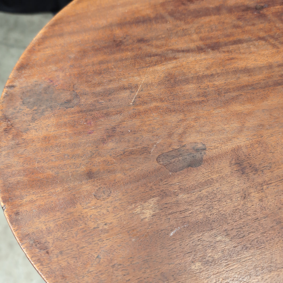 Dark Brown Three-Tiered Wood End Table