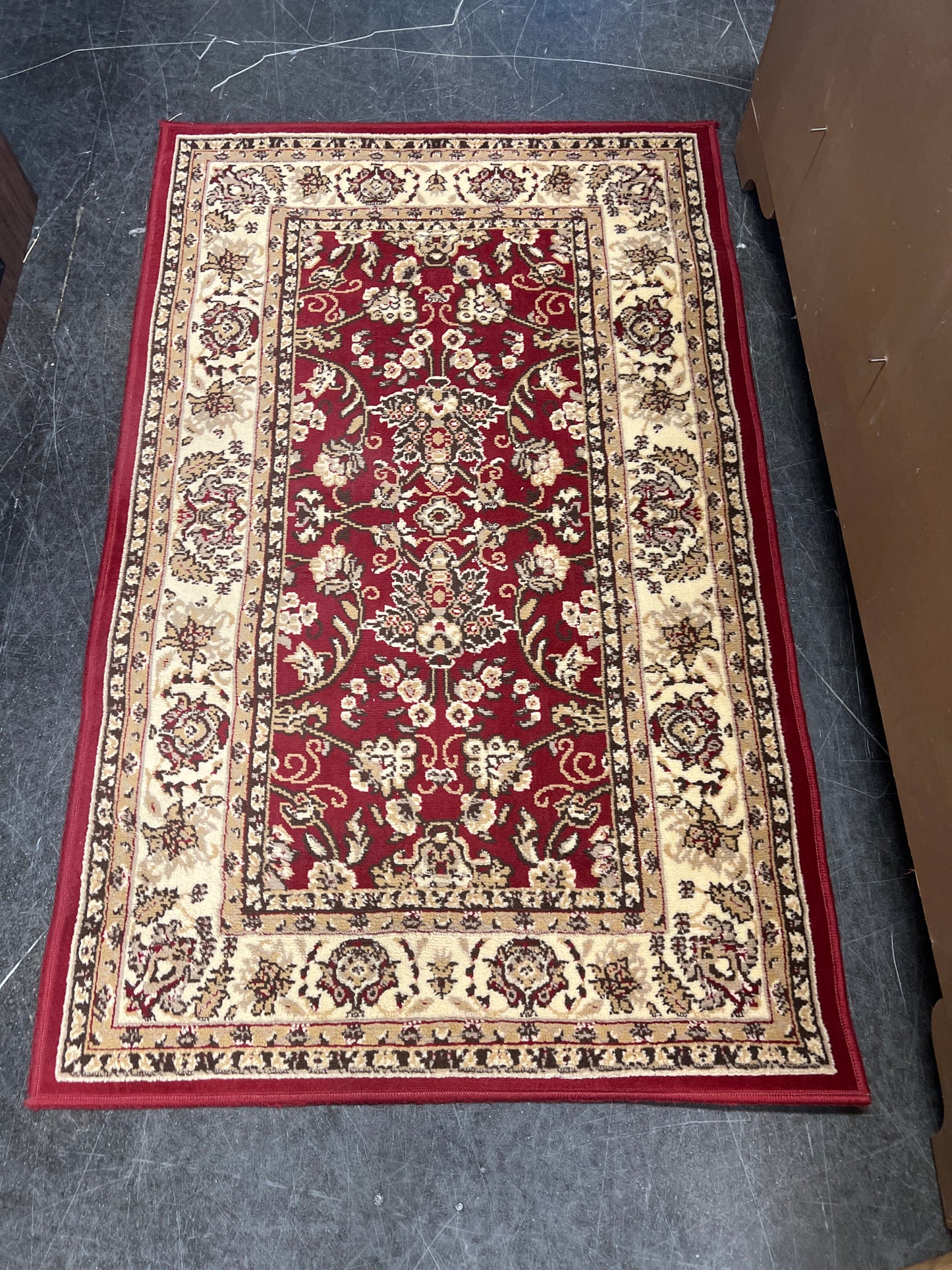 Kashan Collection Burgundy Area Rug (3x5)