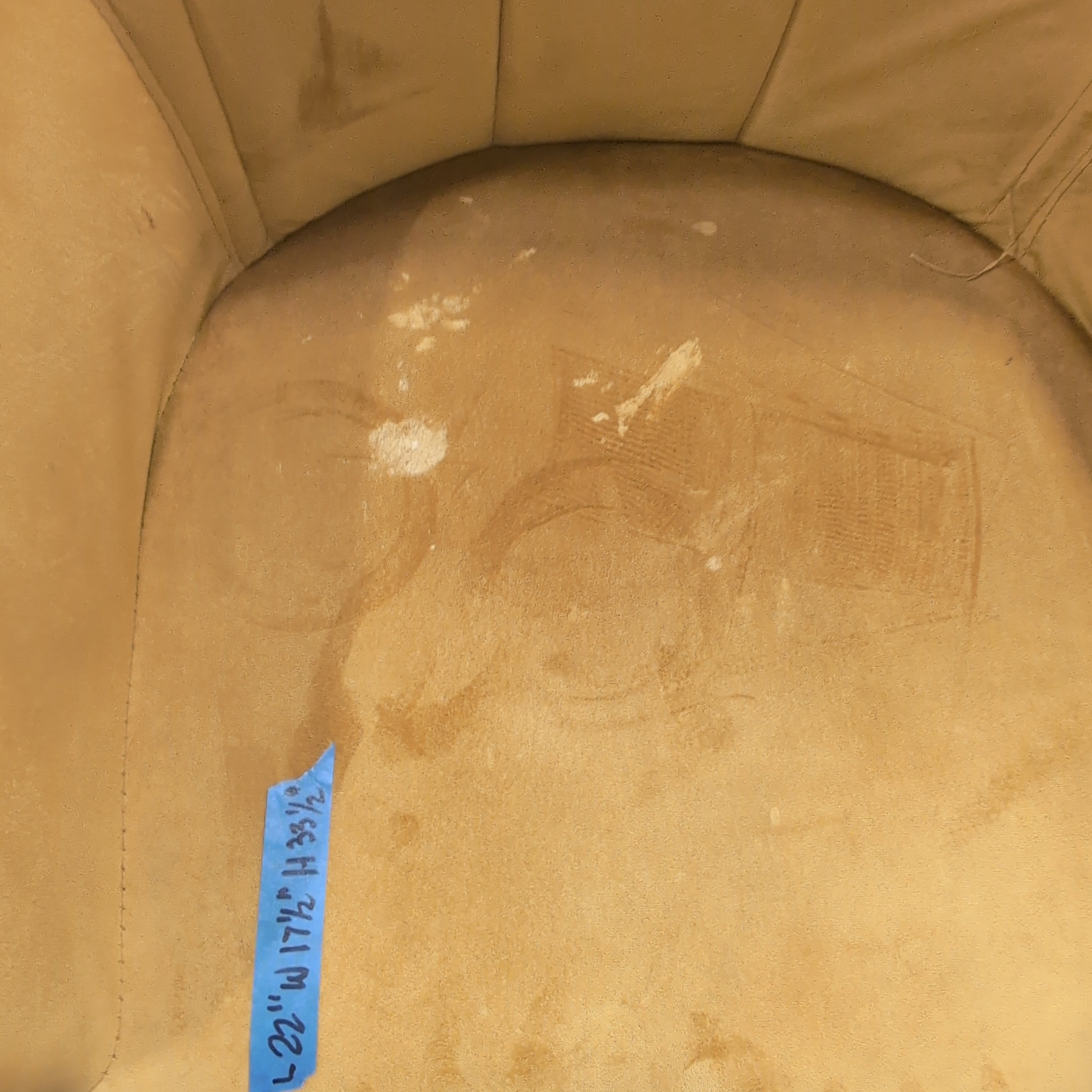 Set of four Channel Tufted Mustard Yellow Accent Chair