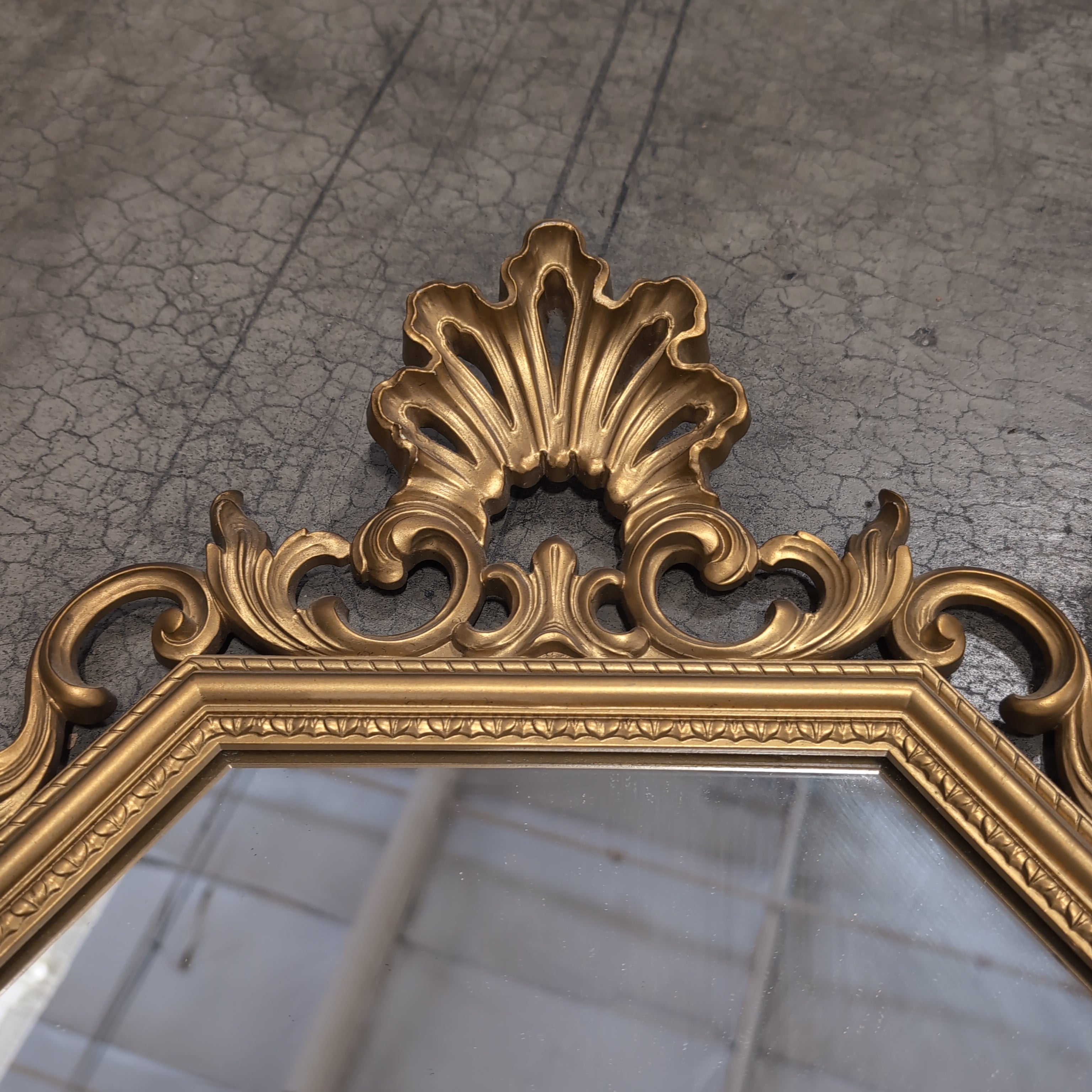 Ornate Gold Octagonal Wall Mirror