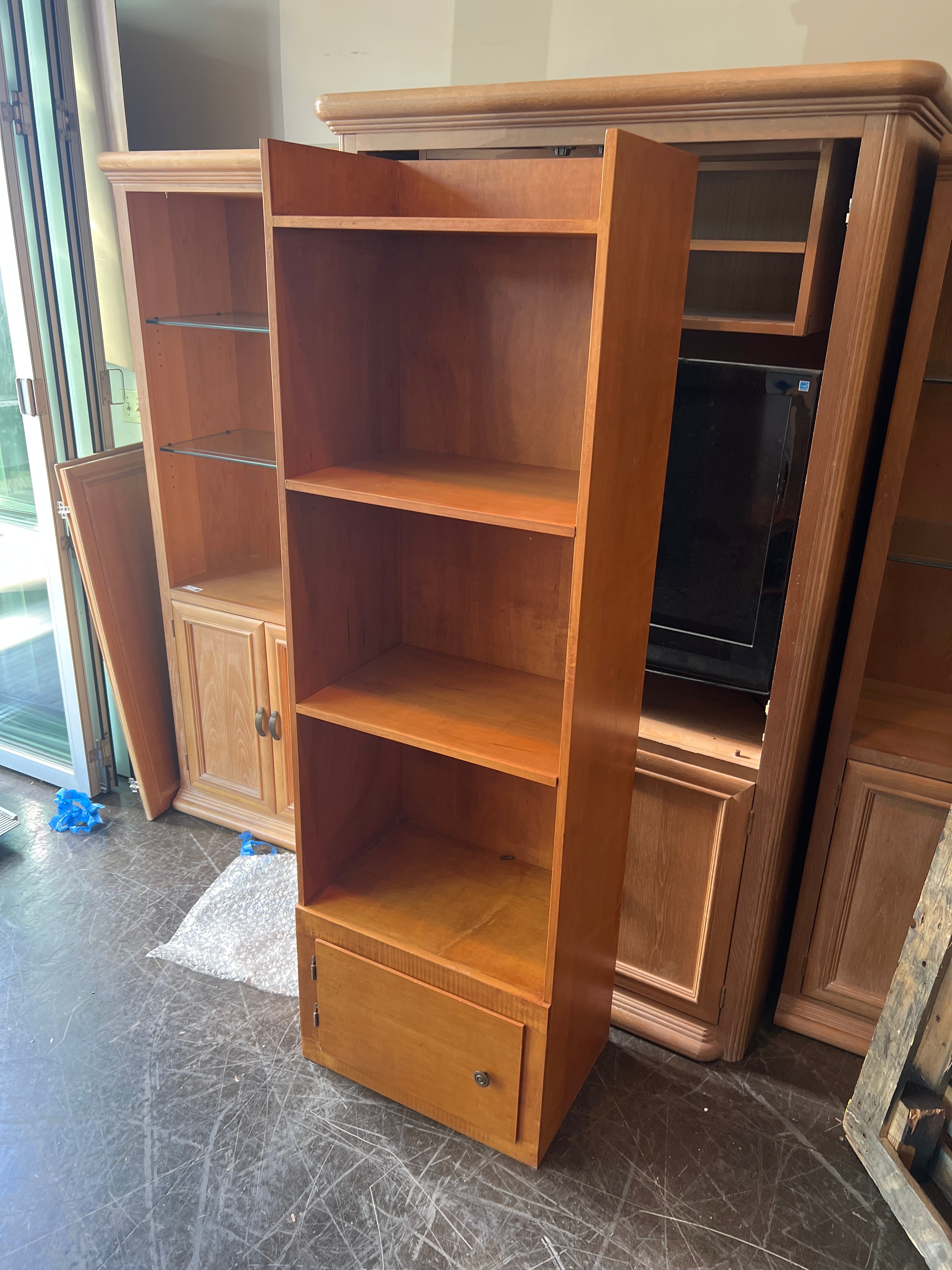 Oak Bookcase with Drawer